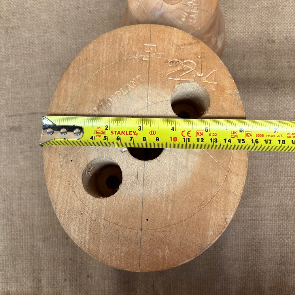 Vintage Wooden Millinery Hat Block With Stand