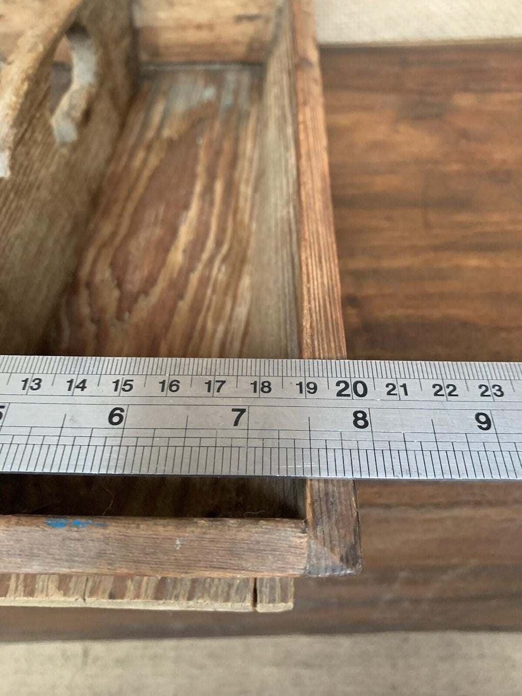 Vintage Pine Cutlery / Knife box / Butlers Tray - Kitchenalia - Farmhouse - Caddy