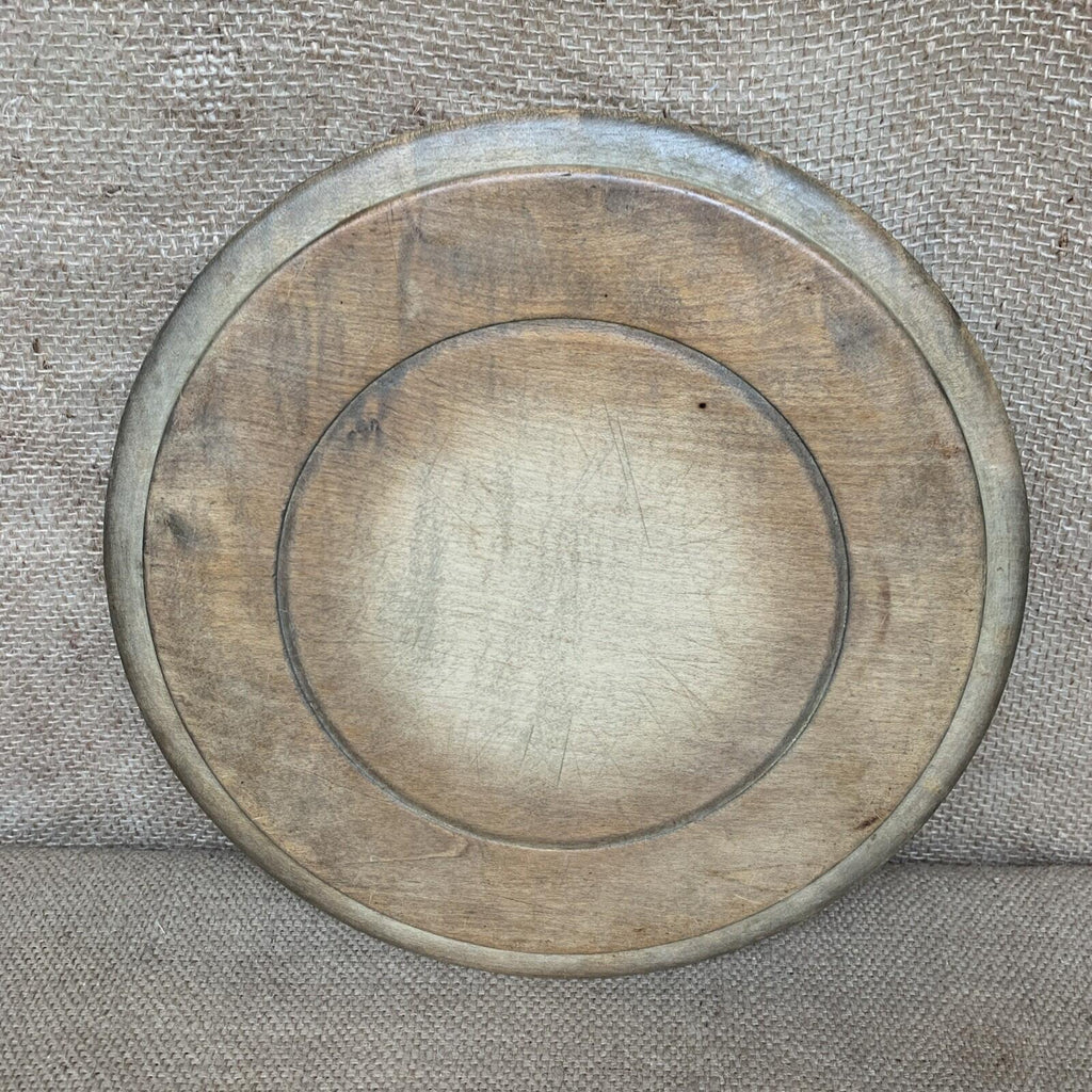 Antique Carved Round Bread Board - English Kitchenalia - Farmhouse - Cottage