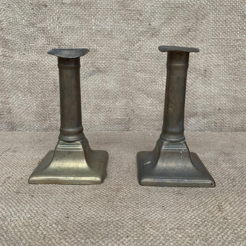 Early Brass Candle Sticks - Rustic - Farmhouse- Prop