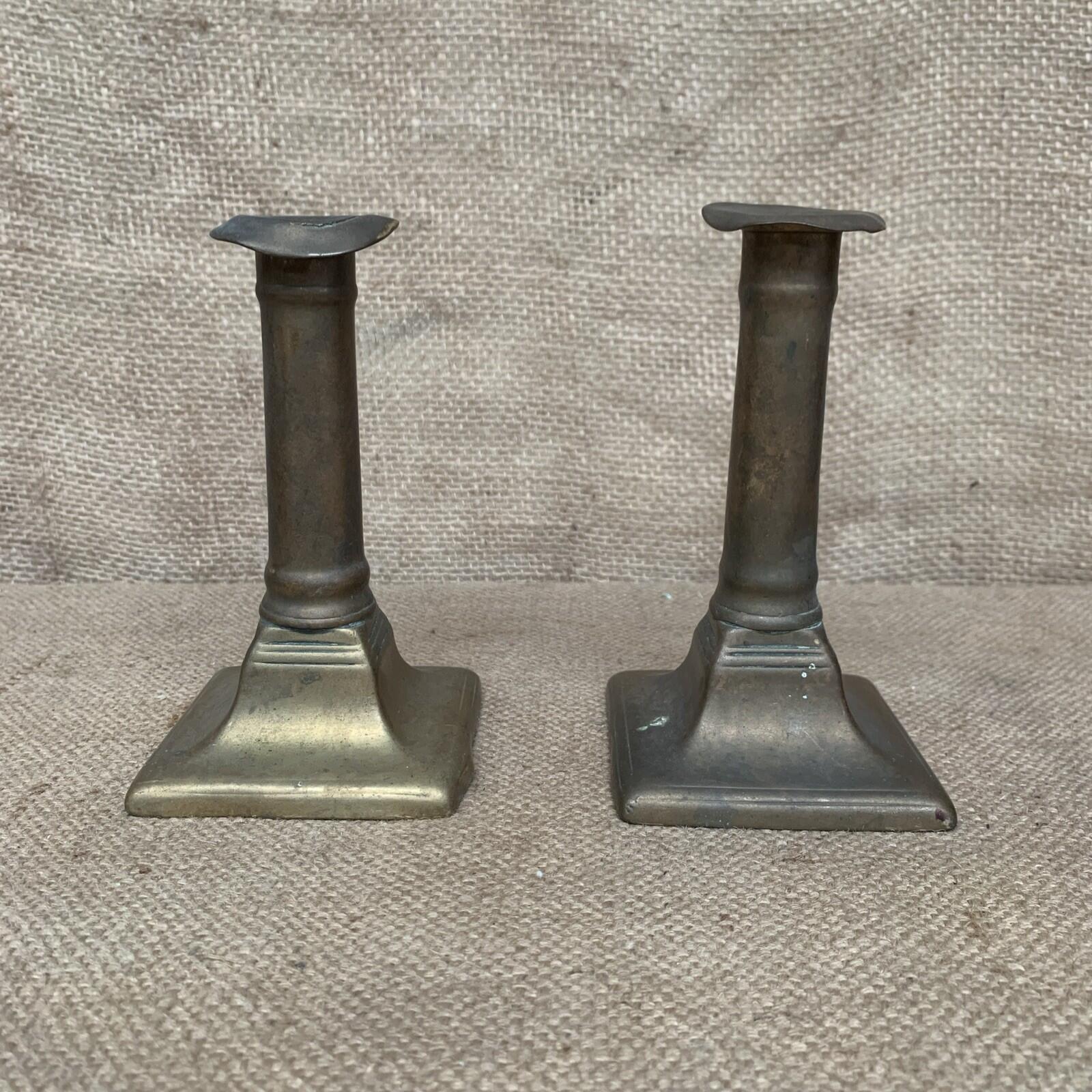 Early Brass Candle Sticks - Rustic - Farmhouse- Prop