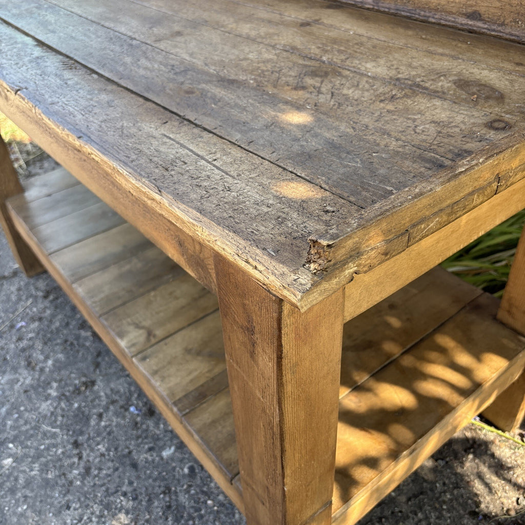 Vintage Rustic Potting Table / Prep Table - Farmhouse Cottage