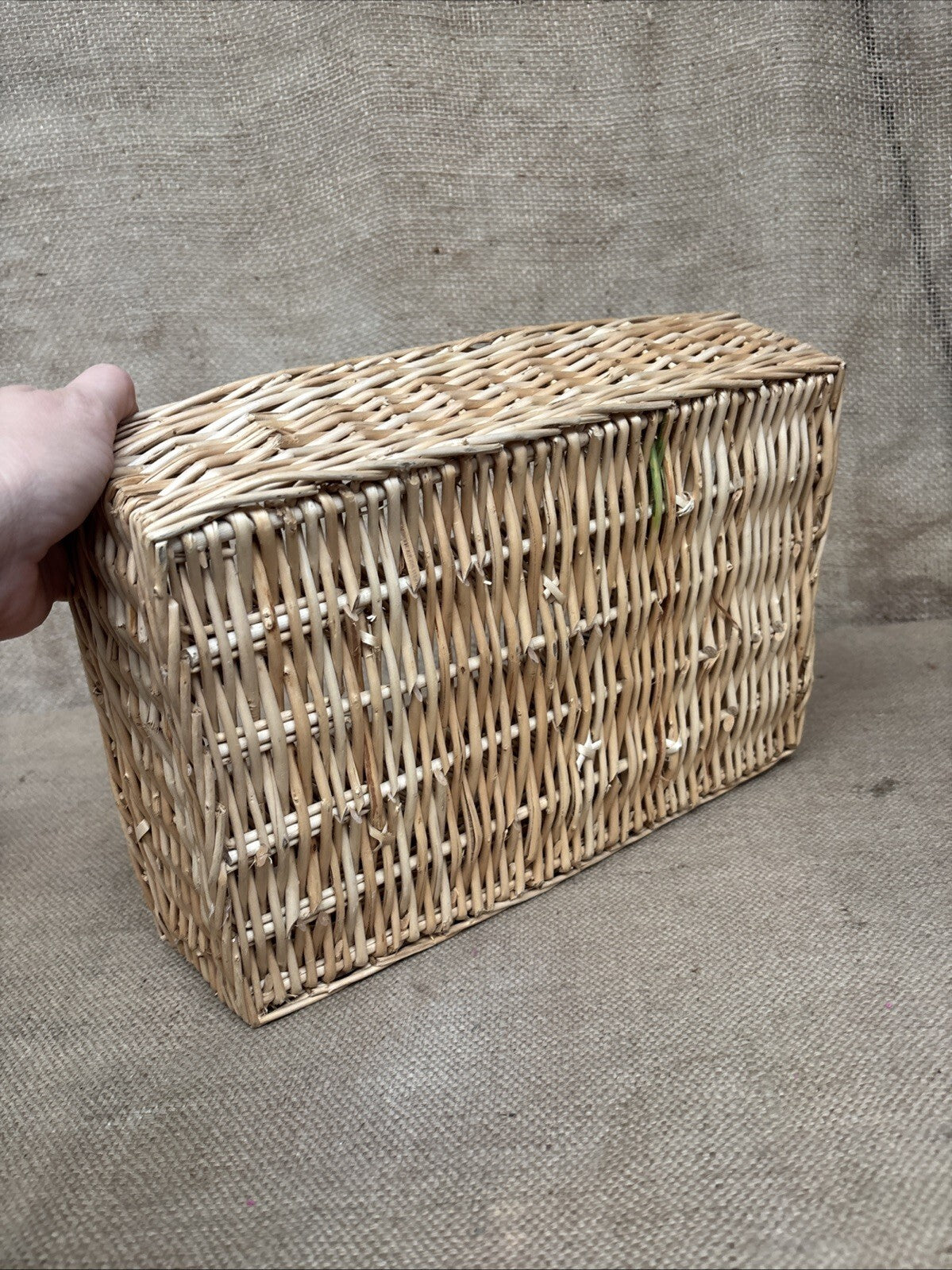 Vintage Cutlery Organiser - Wicker - Farmhouse