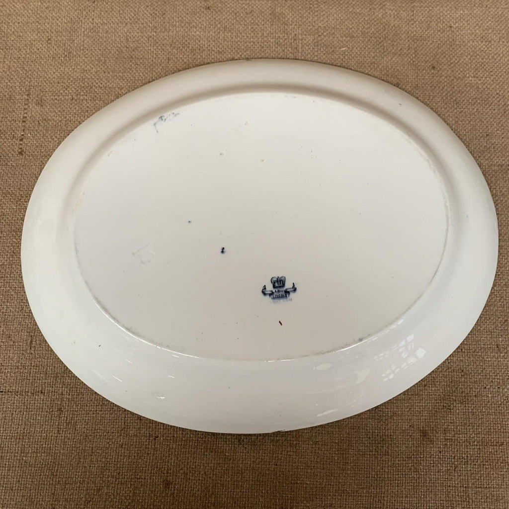 Antique Oval Platter / Plate - Lincoln A.bros - Farmhouse - Farmhouse - Cottage