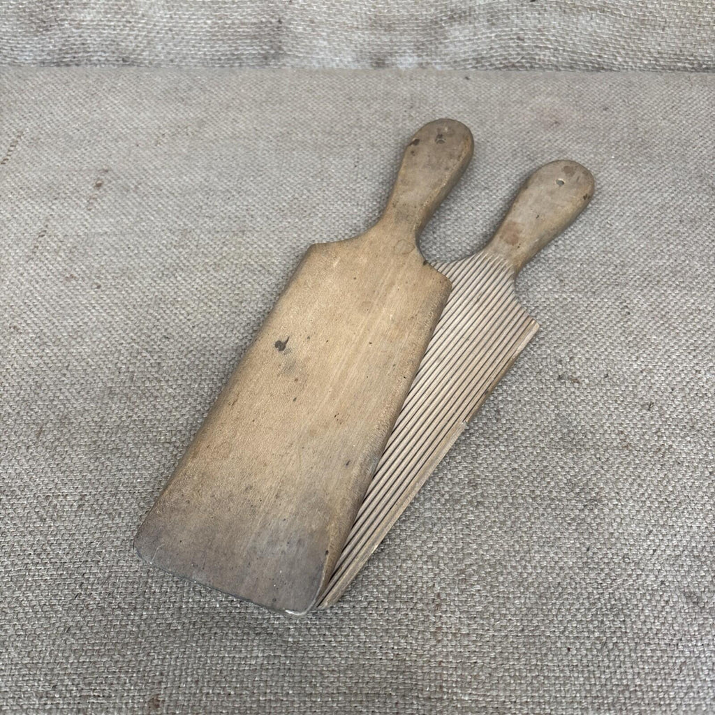 Vintage Wooden Butter Pats / Paddles / English Kitchenalia / Large / Farmhouse