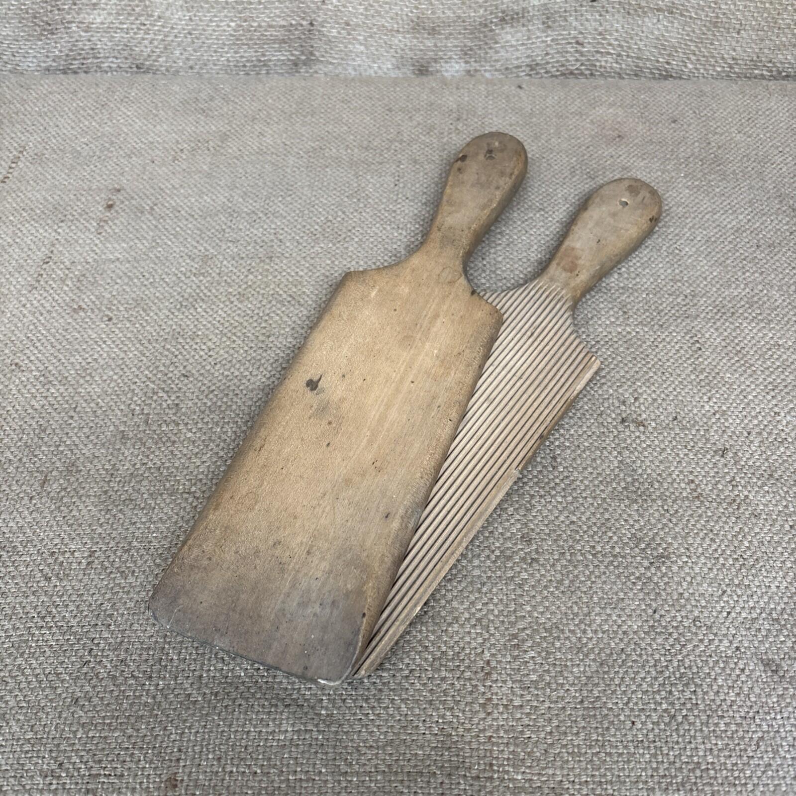 Vintage Wooden Butter Pats / Paddles / English Kitchenalia / Large / Farmhouse