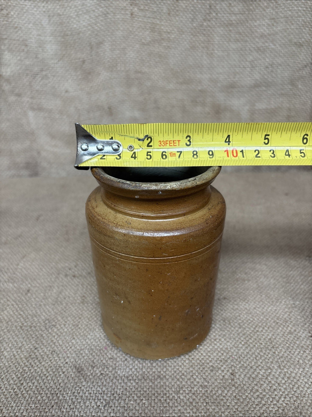 Vintage Stoneware Jar / Utensil Holder / Pickling Jar Farmhouse Kitchen