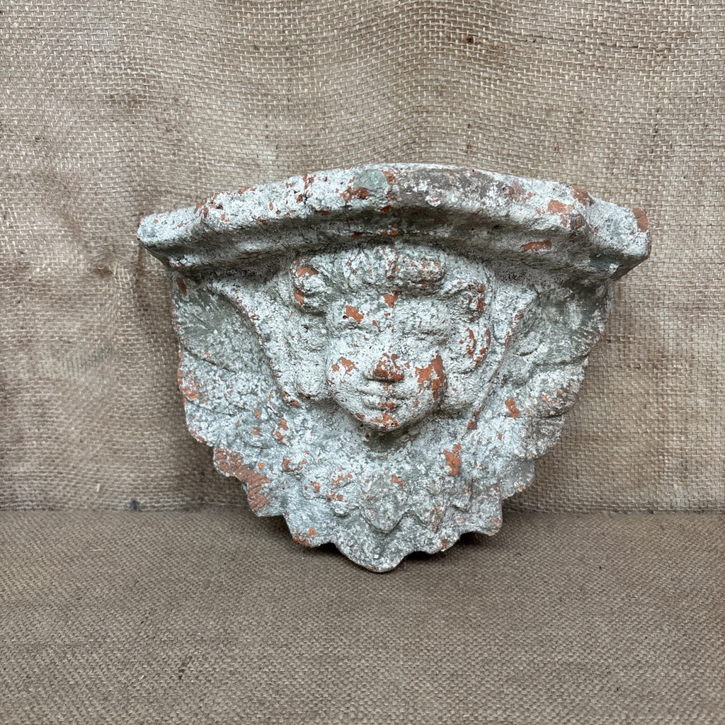 Terracotta Cherub Garden Wall Shelf - Vintage Gardenalia