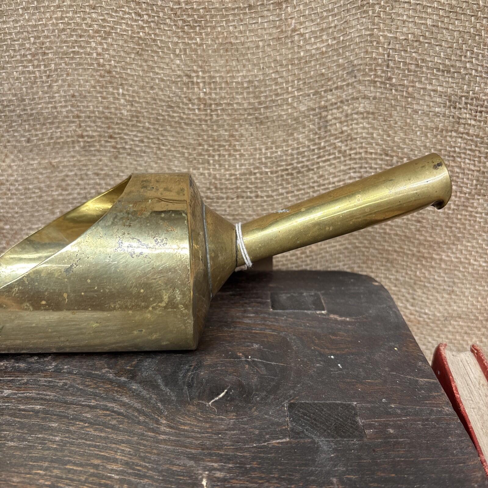 Antique Brass Scoop - Farmhouse - Kitchenalia - Cottage - Flour