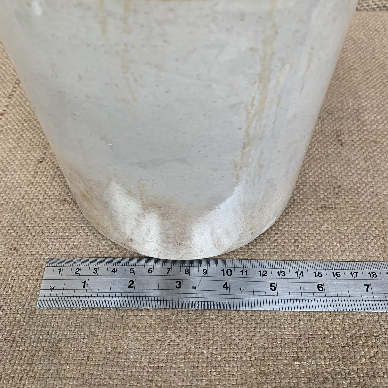Vintage Stoneware Jar / Utensil Holder / Pickling Farmhouse Kitchen 21cm