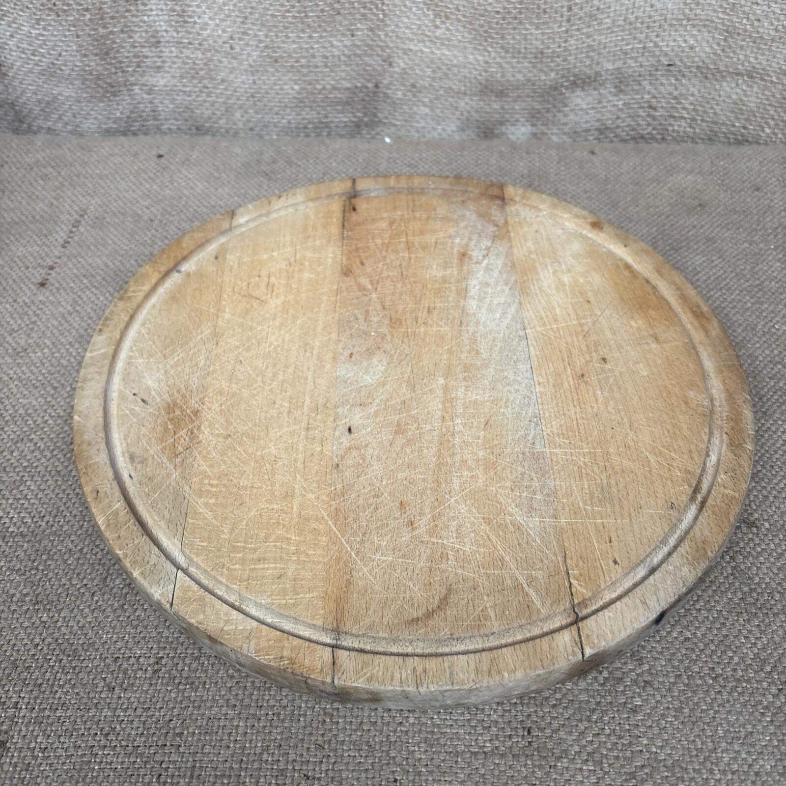 Vintage Round Wooden Bread Board