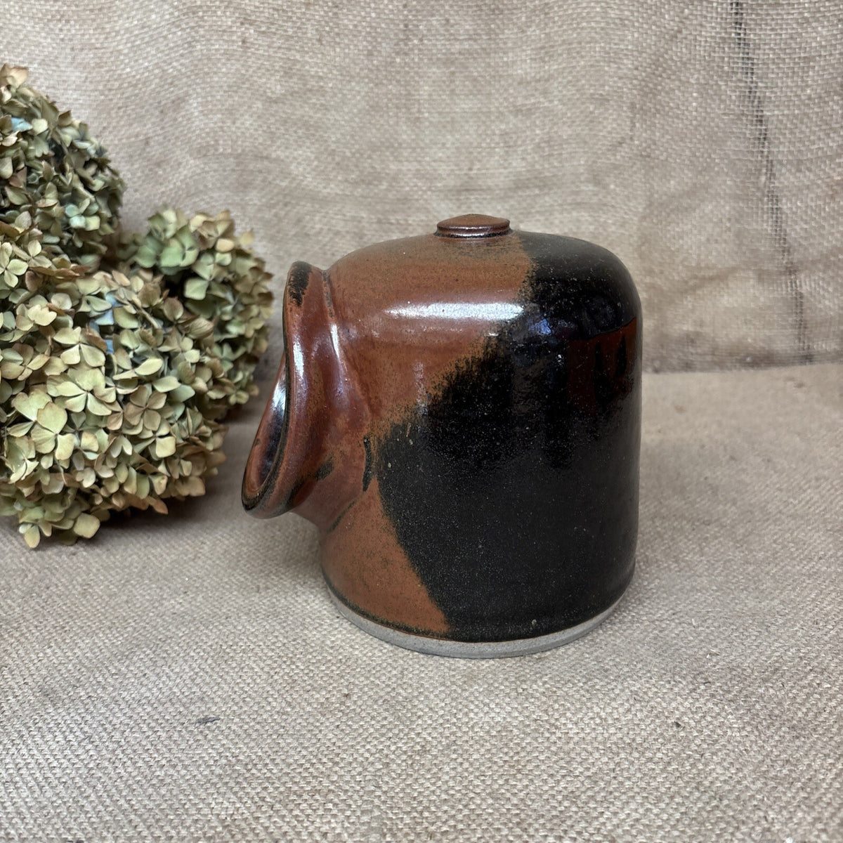 Studio Pottery Salt Pig - Cottage - Farmhouse - Signed
