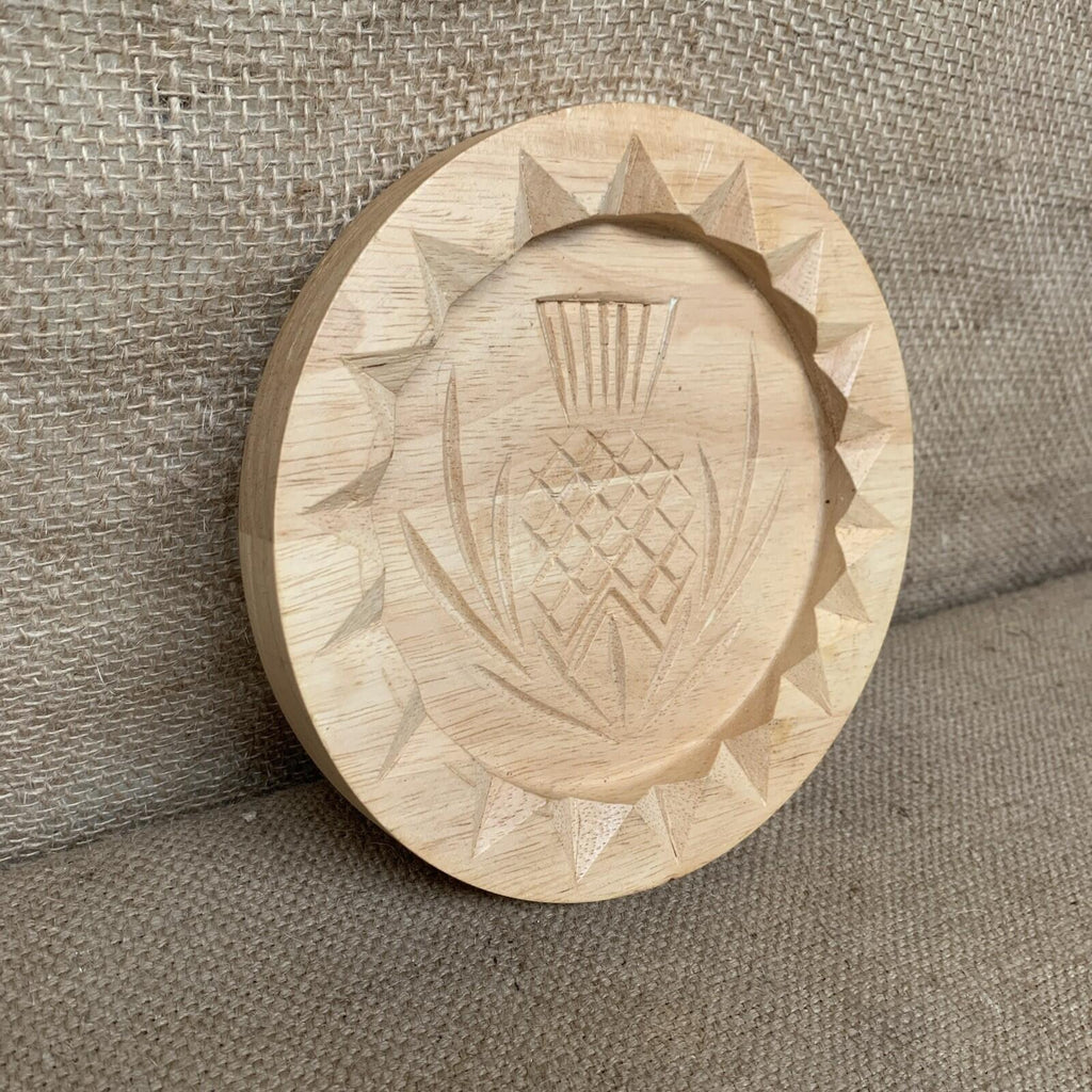Vintage Wooden Scottish Shortbread Mould - Kitchenalia - Farmhouse - Cottage