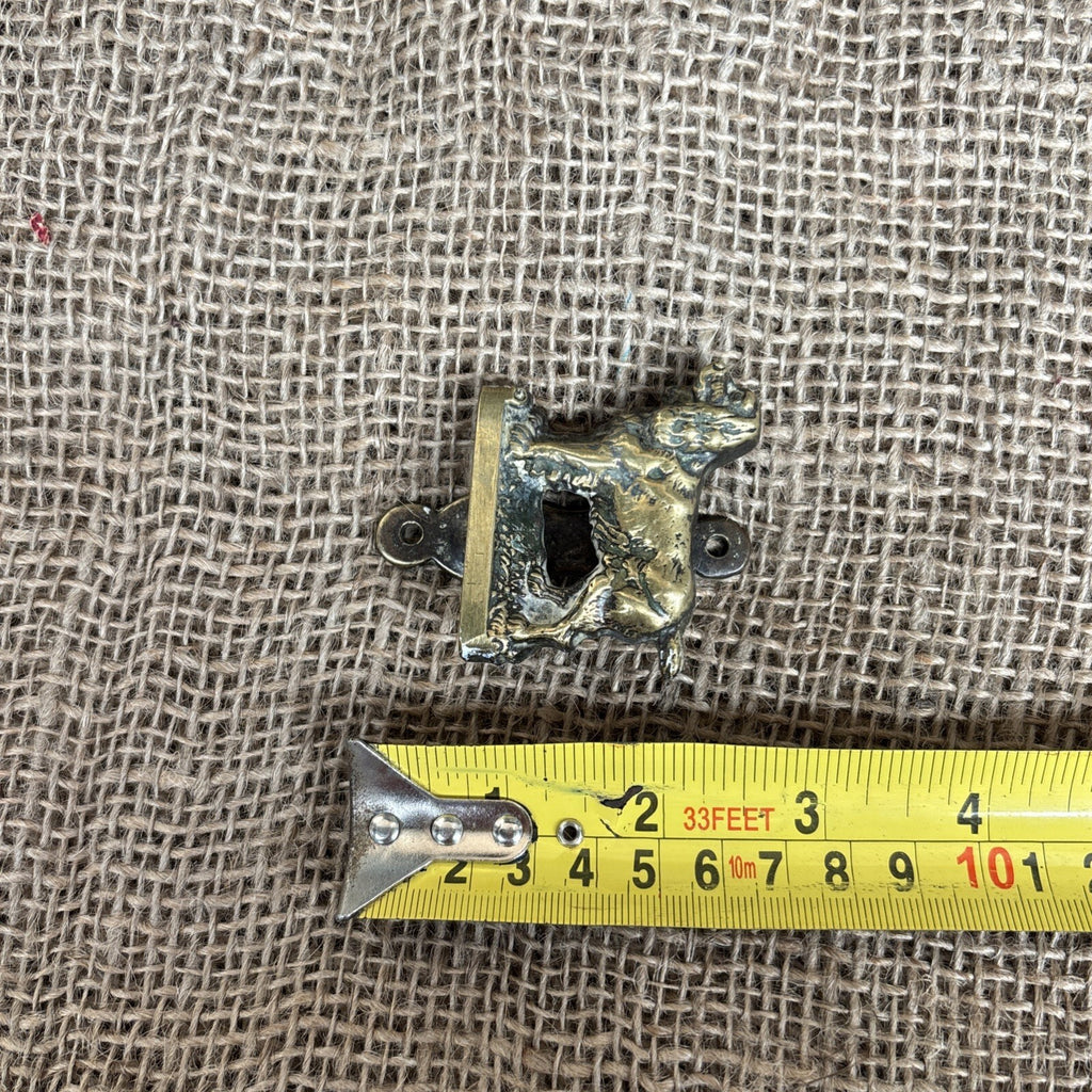 Small Vintage Brass Door Knocker - Spaniel