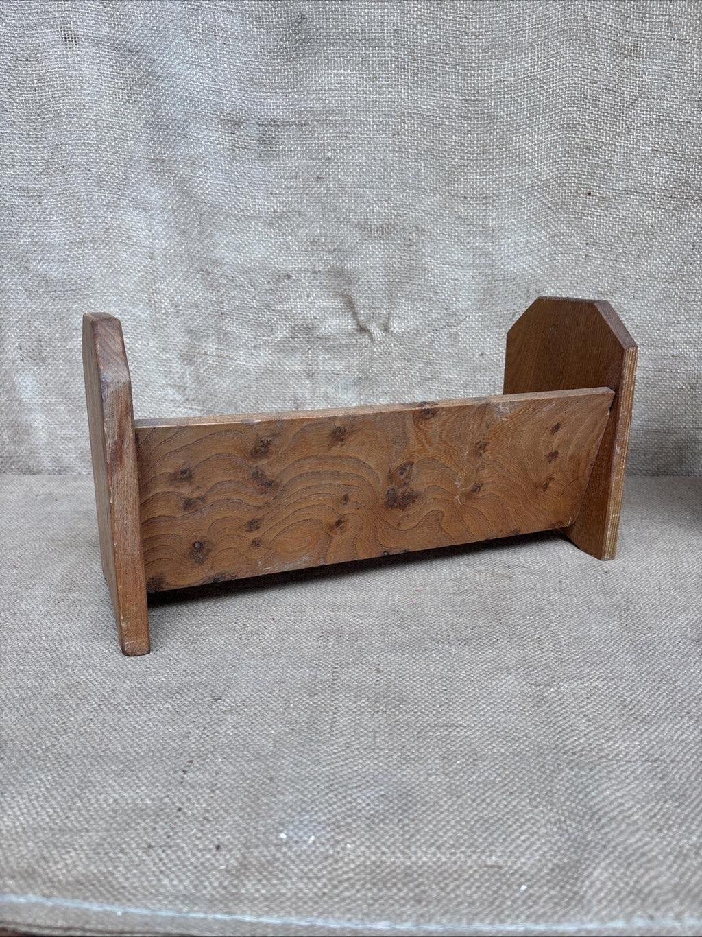 Vintage Book Trough / Shelf / Rack / Rest / Elm - Farmhouse Cottage