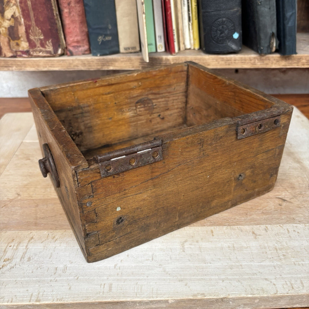 Vintage Wooden Storage Box - Military 1944 - Farmhouse - Cottage  Green or Brown
