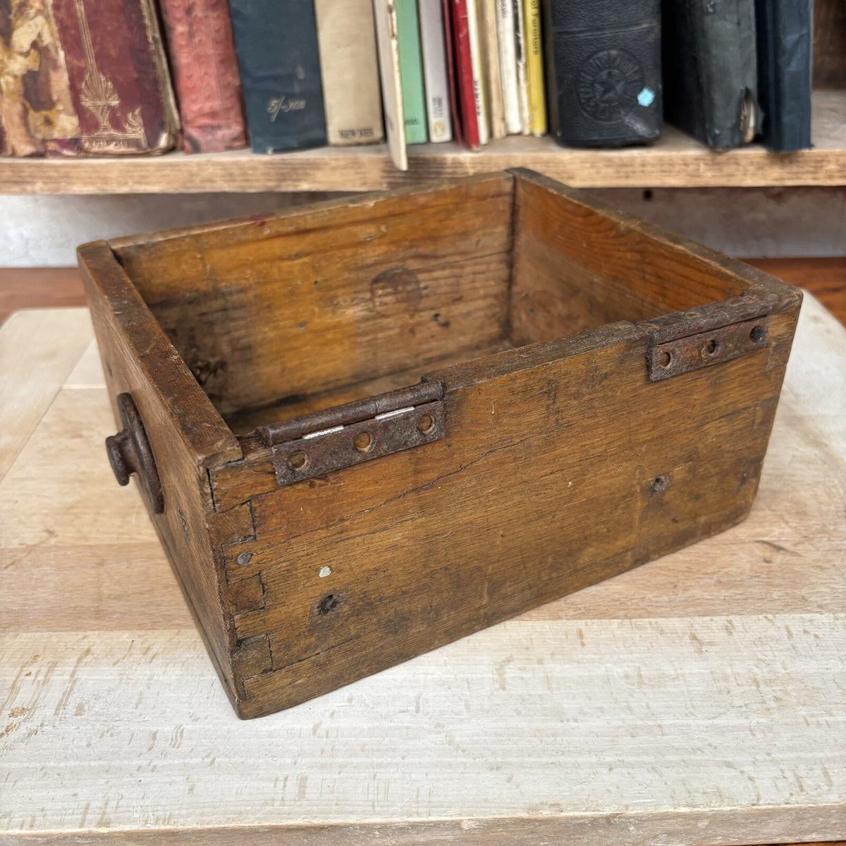 Vintage Wooden Storage Box - Military 1944 - Farmhouse - Cottage  Green or Brown