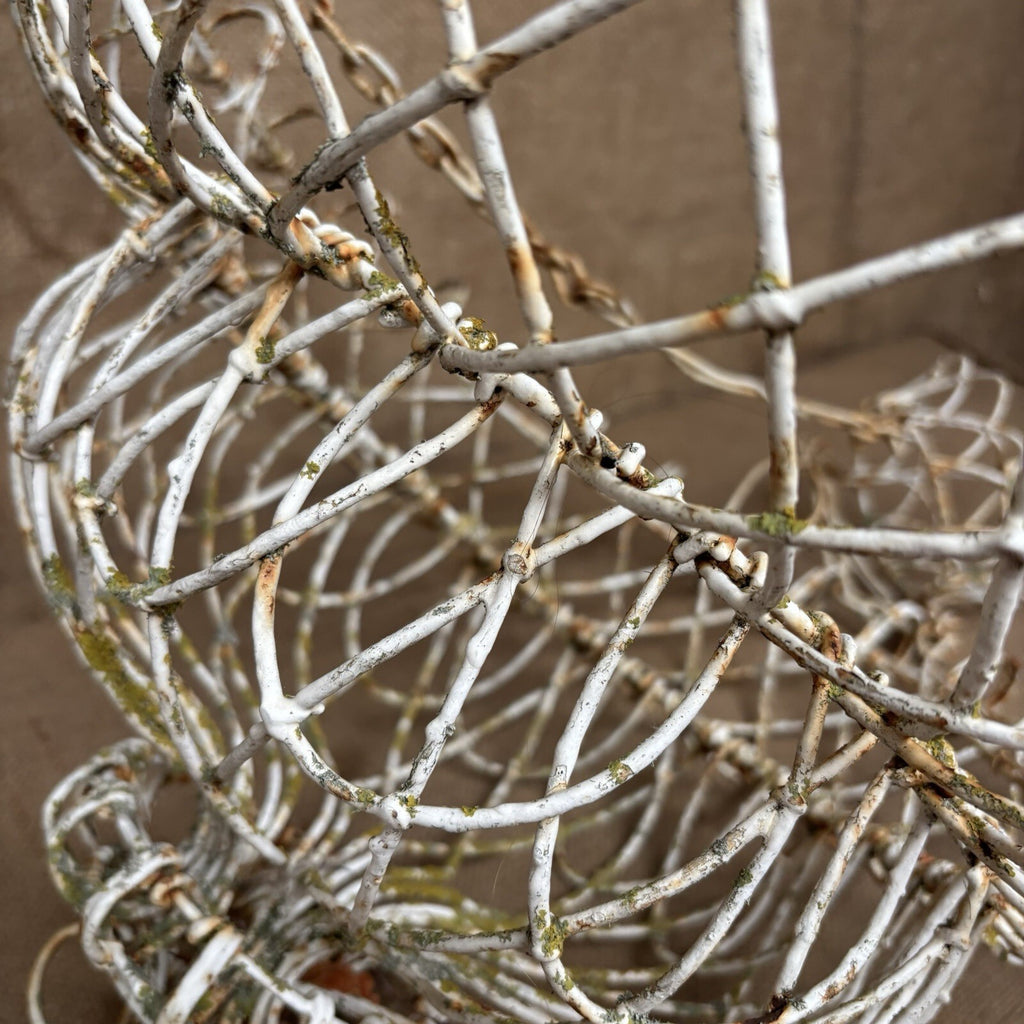 Antique Wire Work Plant Holder / Hanging Basket / Large / Gardenalia