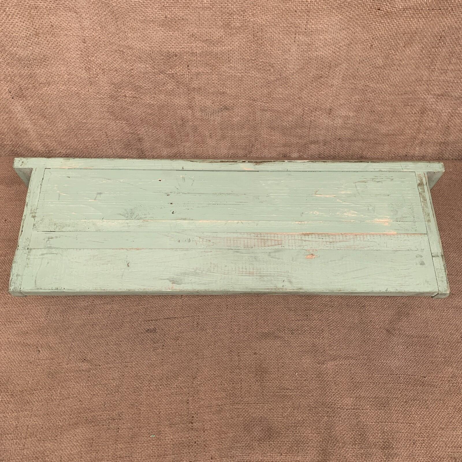 Rustic Pine Shelves With Drawers - Farmhouse - Cottage - Green