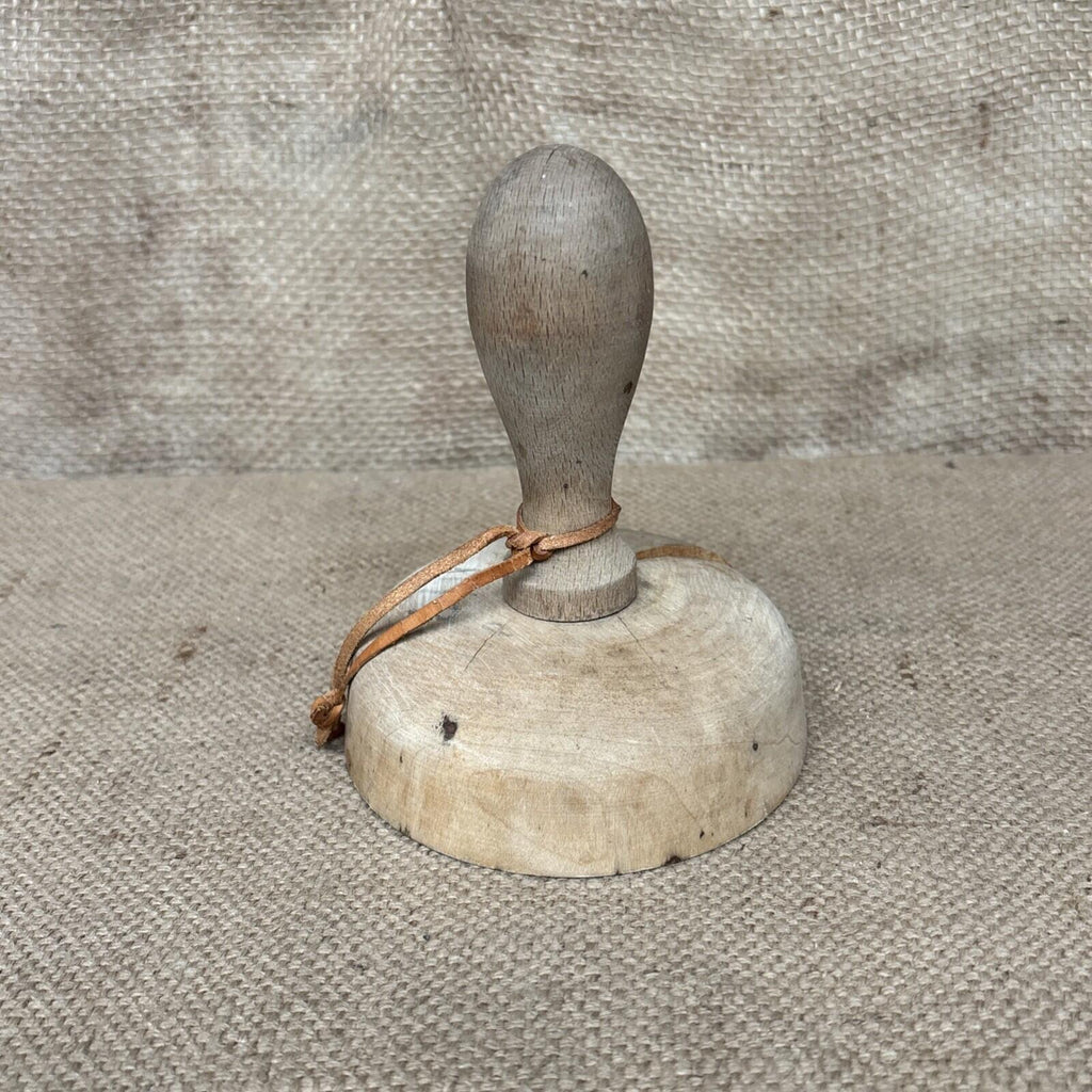 Vintage Carved Butter Stamp Wheatsheaf - Large - Kitchenalia - Farmhouse Dairy