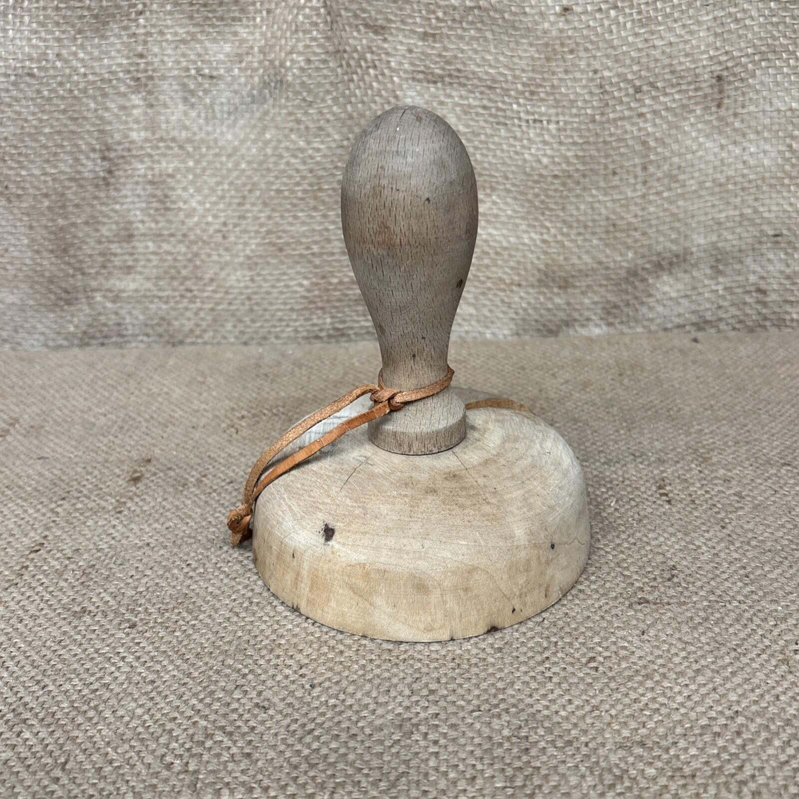 Vintage Carved Butter Stamp Wheatsheaf - Large - Kitchenalia - Farmhouse Dairy