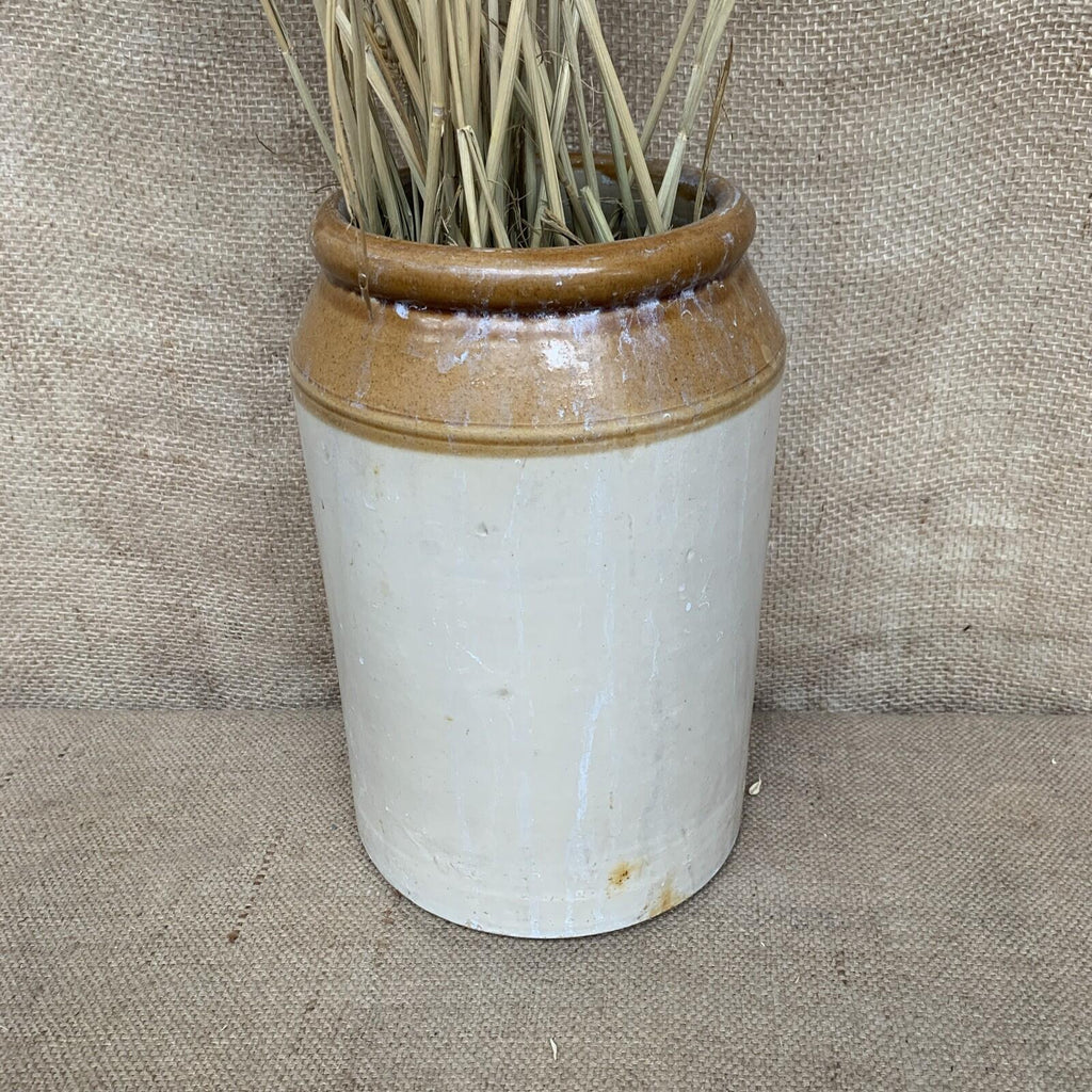 Vintage Large Stoneware Jar / Utensil Holder / Pickling Farmhouse Kitchen 28cm