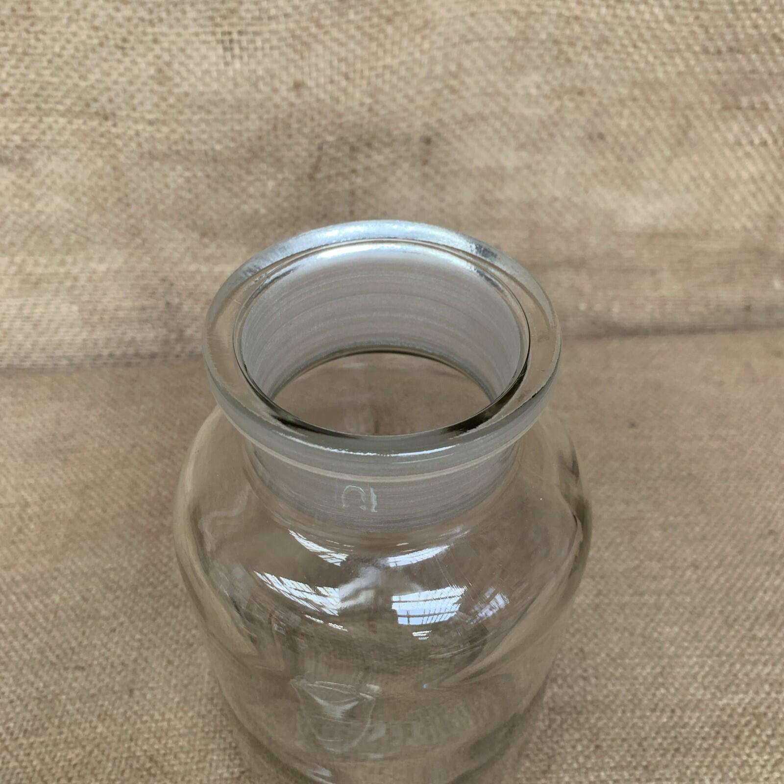 Vintage Glass Jar With Lid - Farmhouse Kitchen - Cottage - Storage
