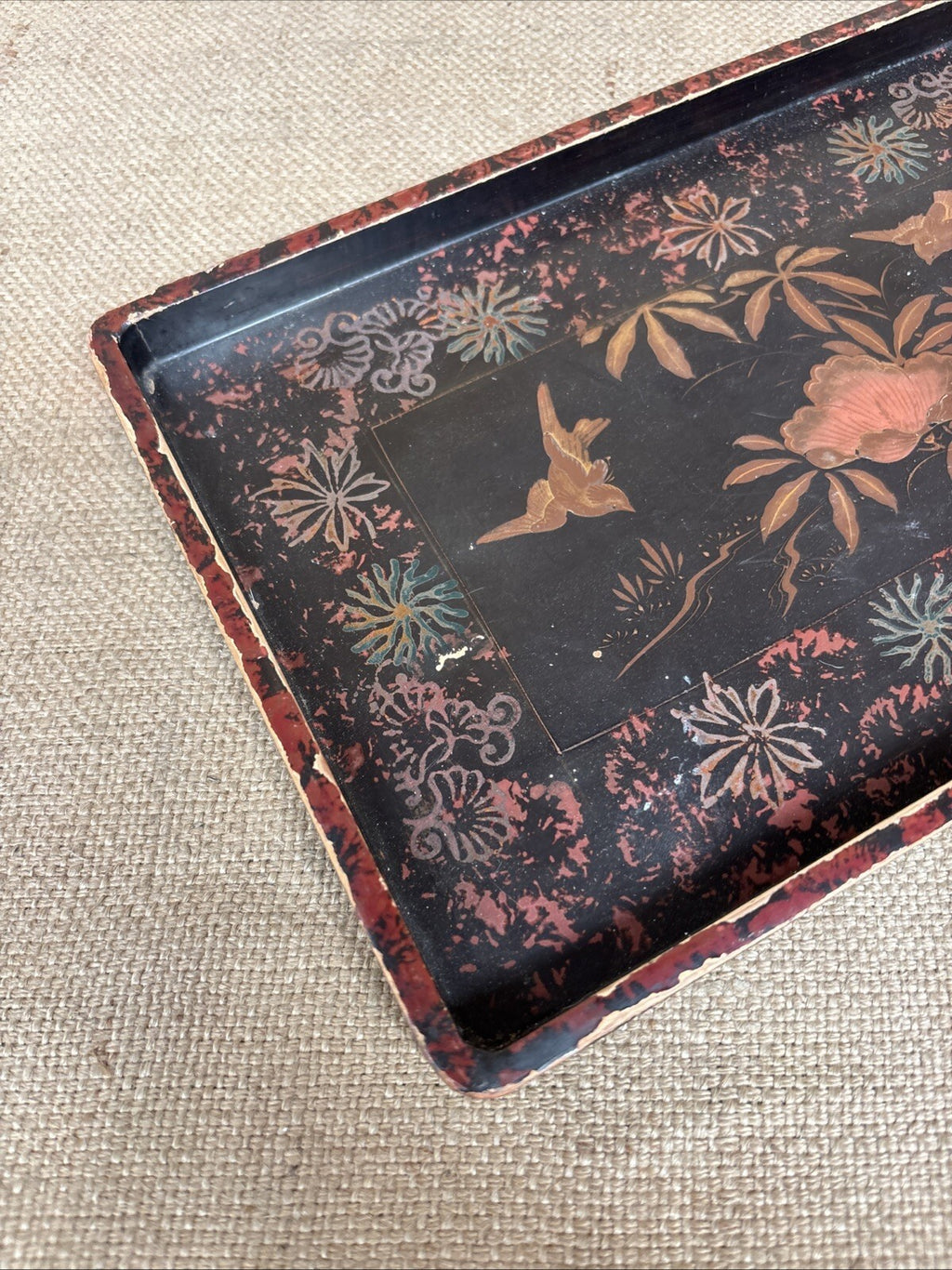 Japanese Antique Hand Painted Tray