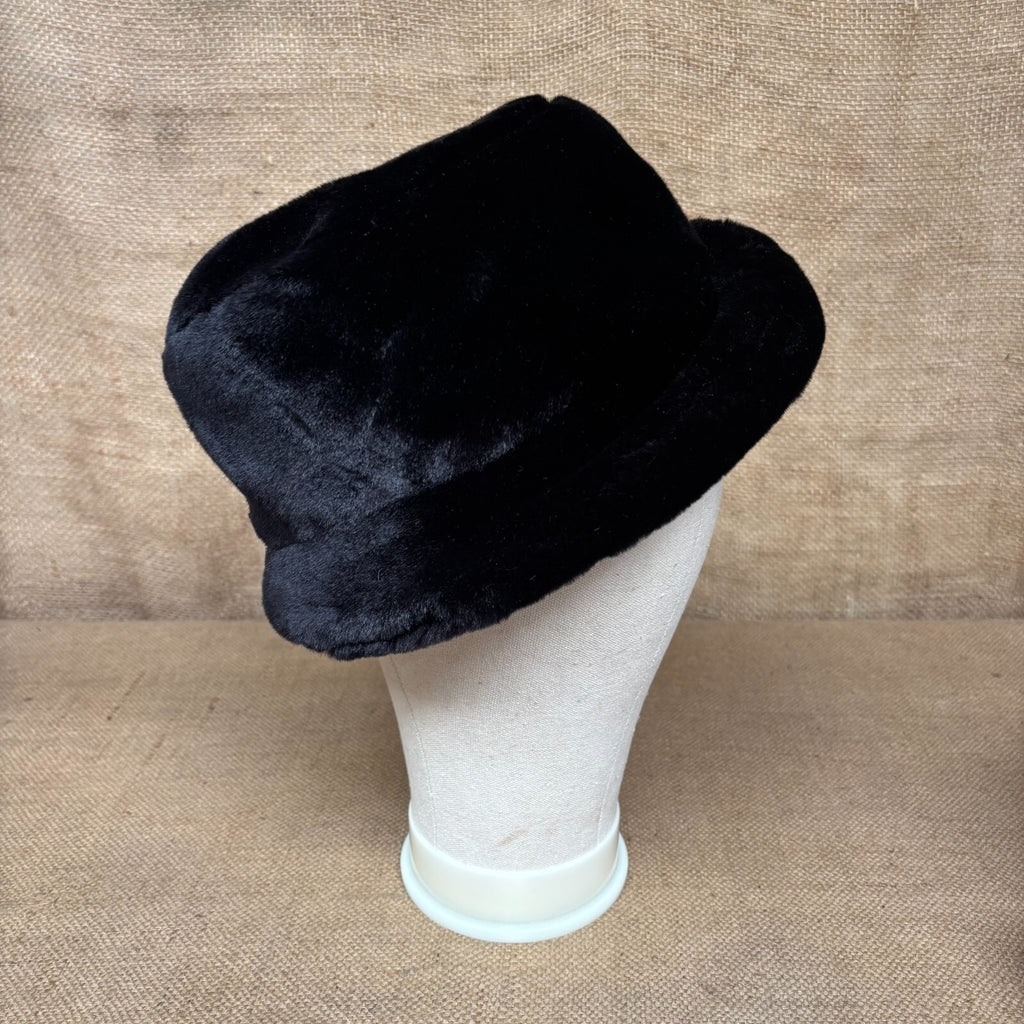 Faux Fur Hat - Black - Marks and Spencer - Country Style - Classy