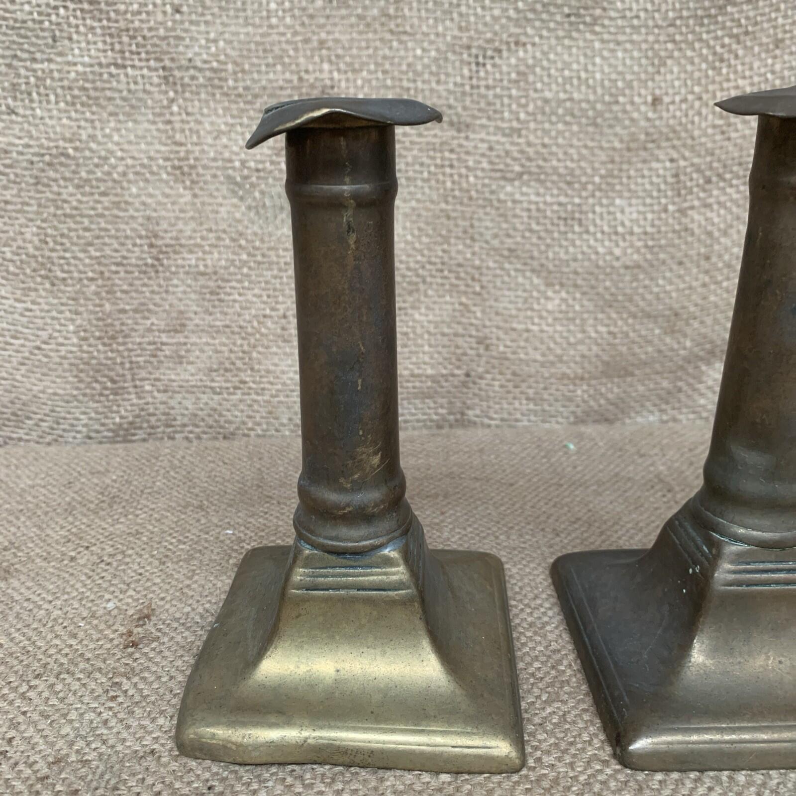 Early Brass Candle Sticks - Rustic - Farmhouse- Prop