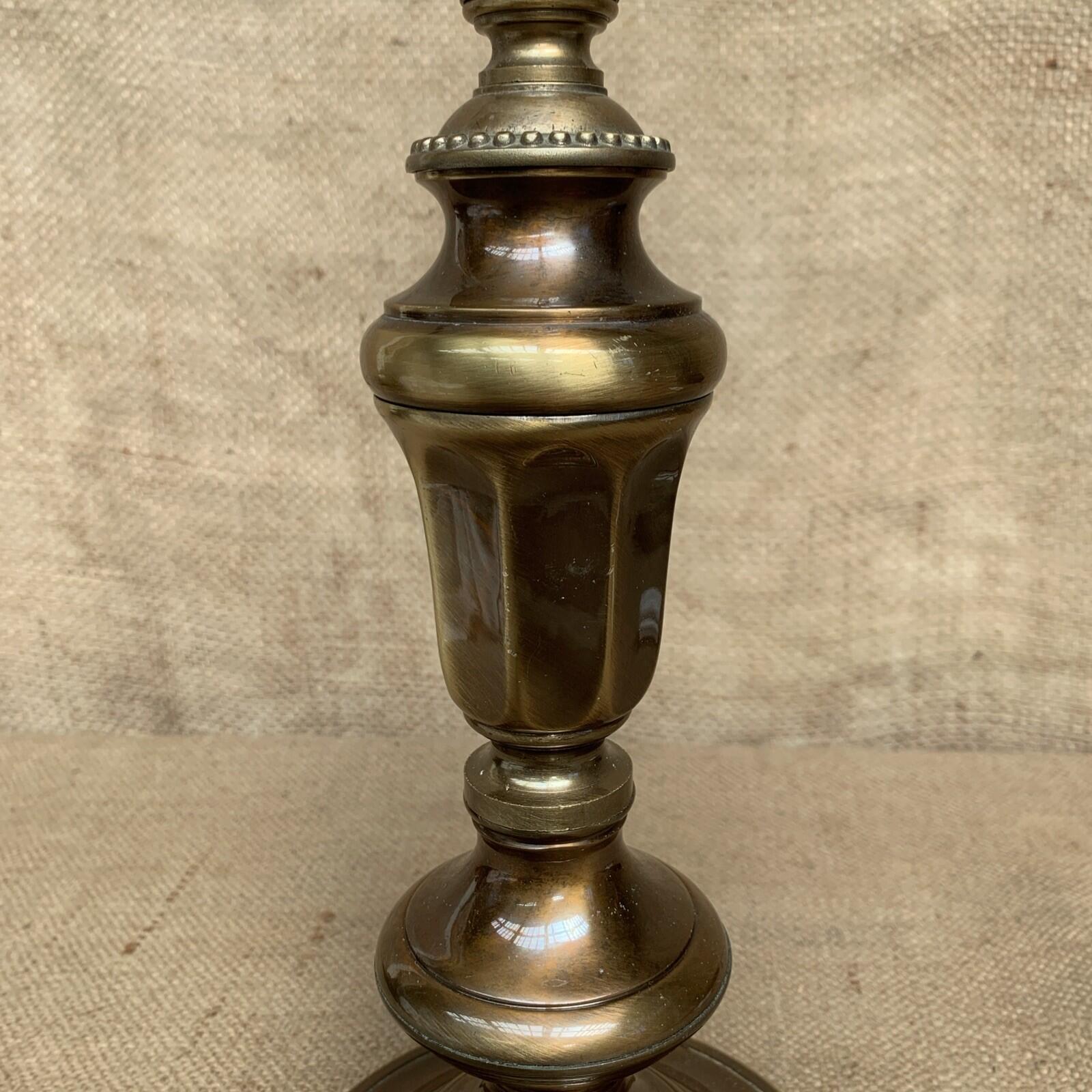 Vintage Table Lamp Bronze Effect Brushed Metal - Cottage - Farmhouse