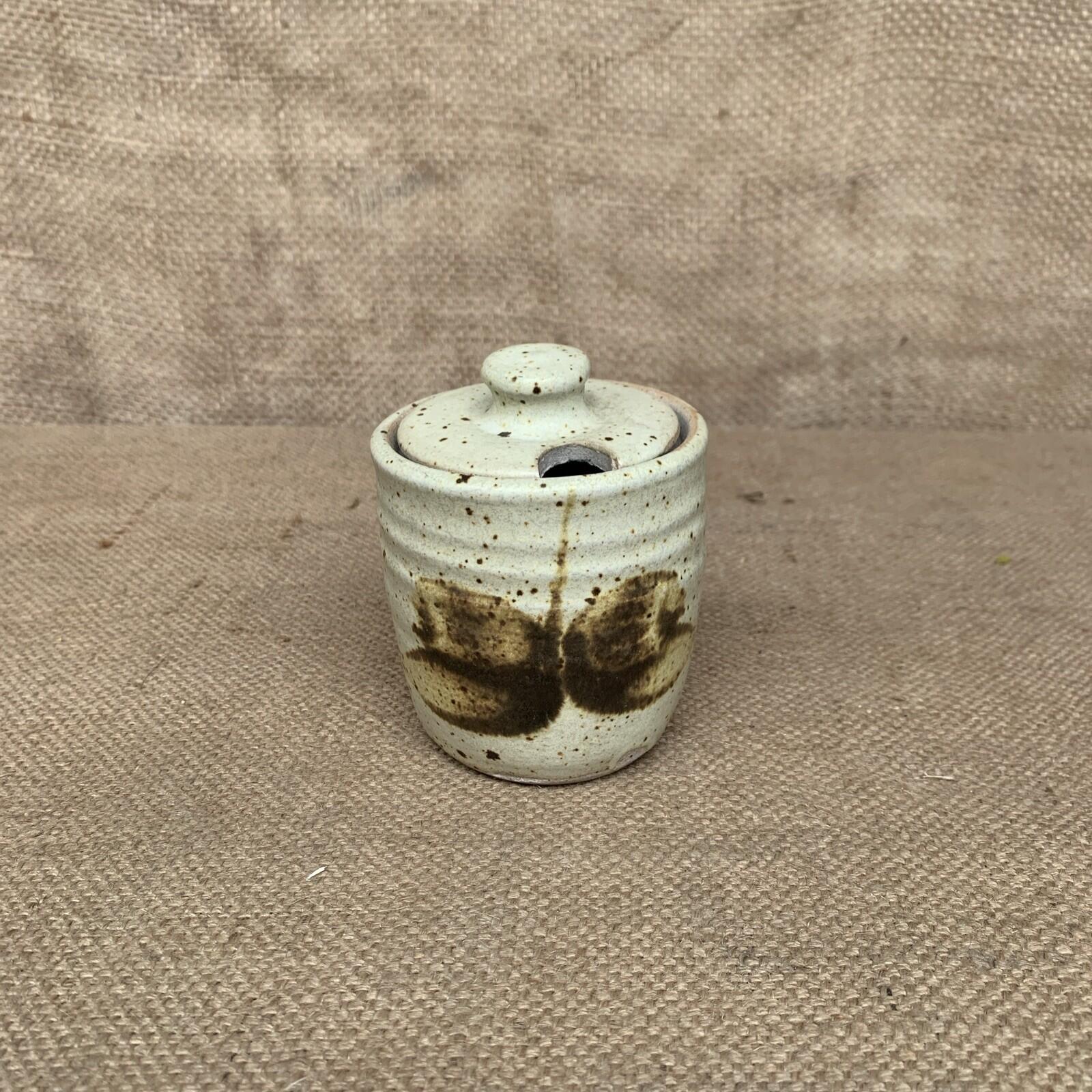 Studio Pottery Honey Pot / Jam Pot - Rustic Home Ware