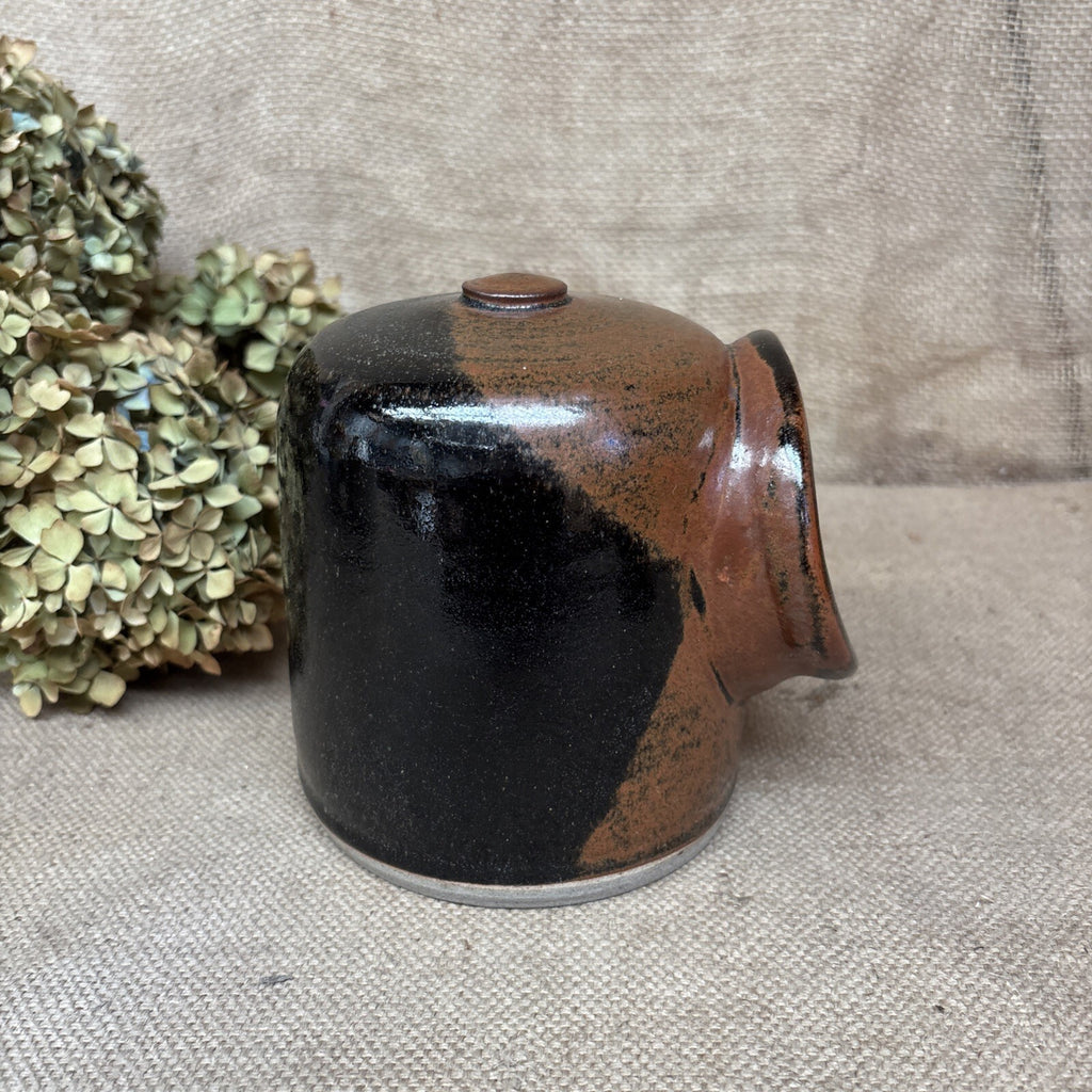 Studio Pottery Salt Pig - Cottage - Farmhouse - Signed