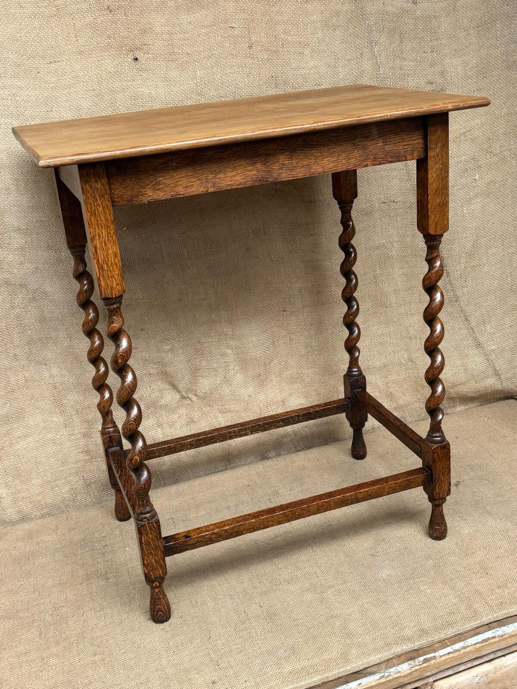Antique Barley Twist Side Table - Cottage - Farmhouse