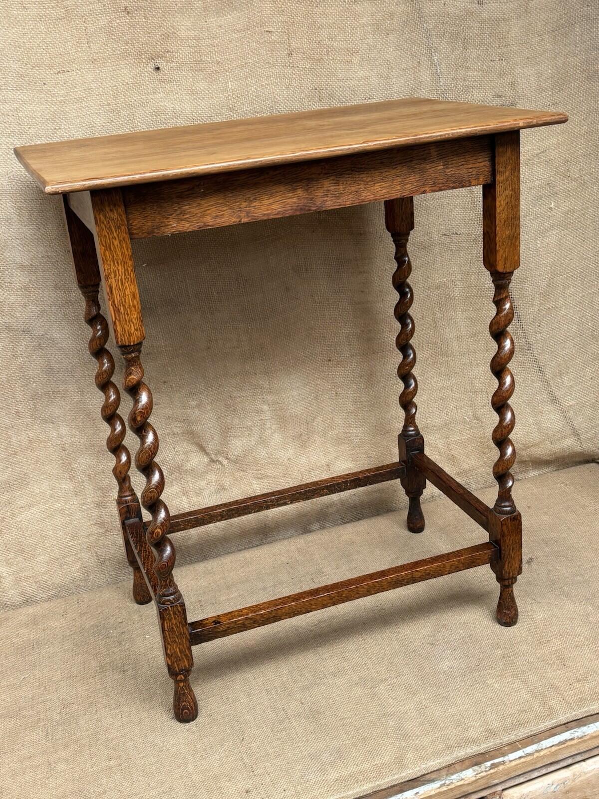 Antique Barley Twist Side Table - Cottage - Farmhouse