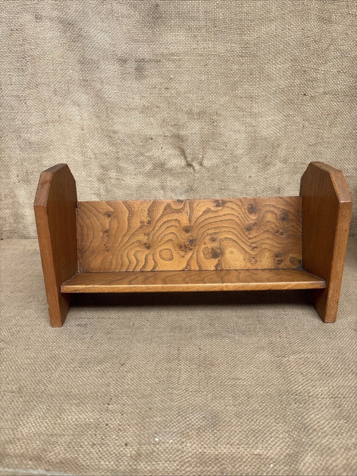 Vintage Book Trough / Shelf / Rack / Rest / Elm - Farmhouse Cottage