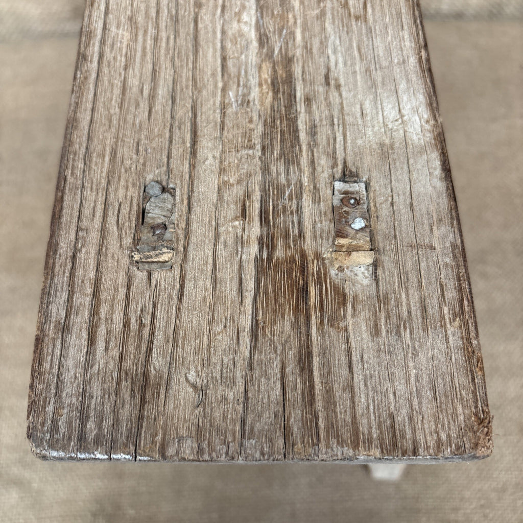 Small Rustic Hand Made Wooden Stool Plant Stand