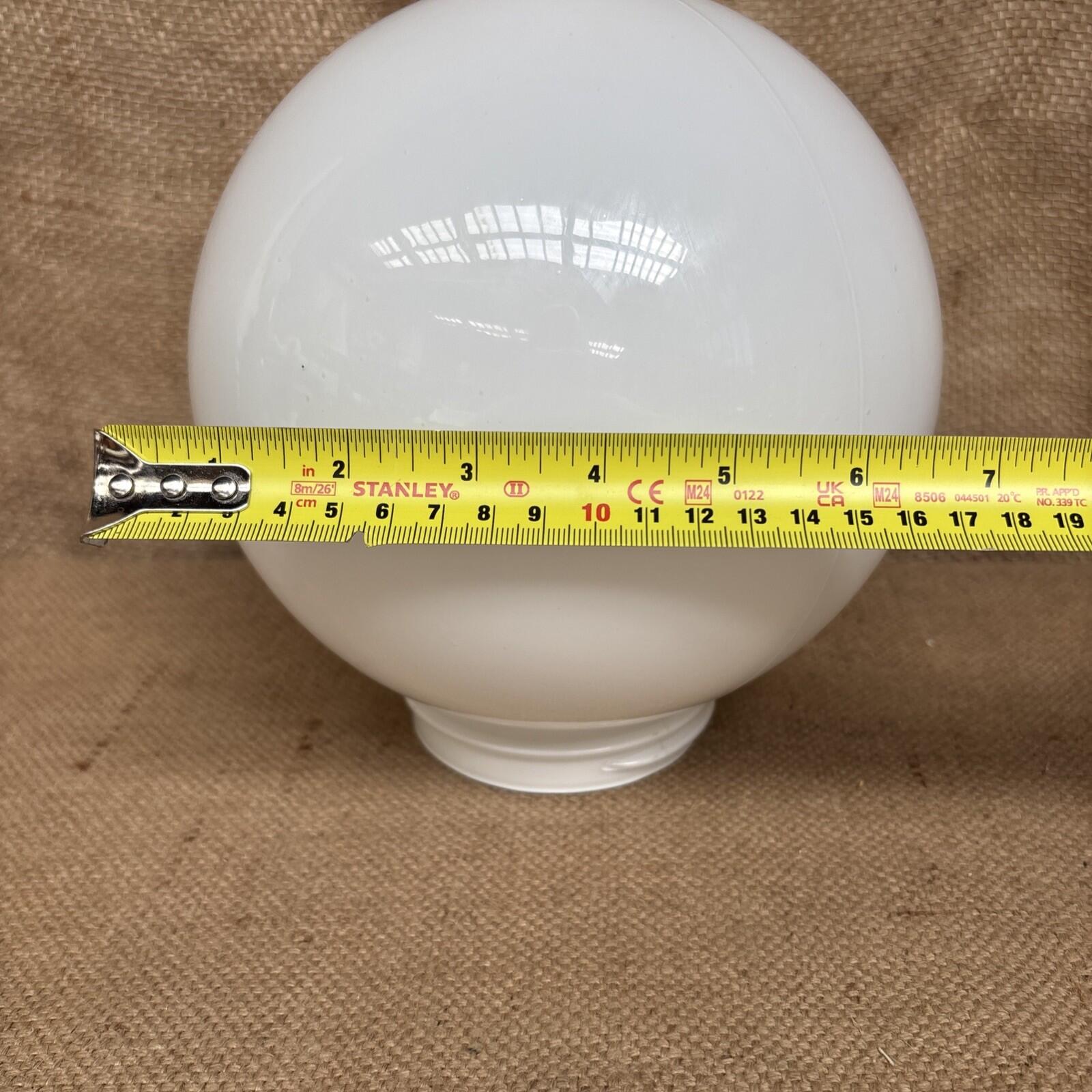 Milk Glass Light Shade Round Mid Century Screw In