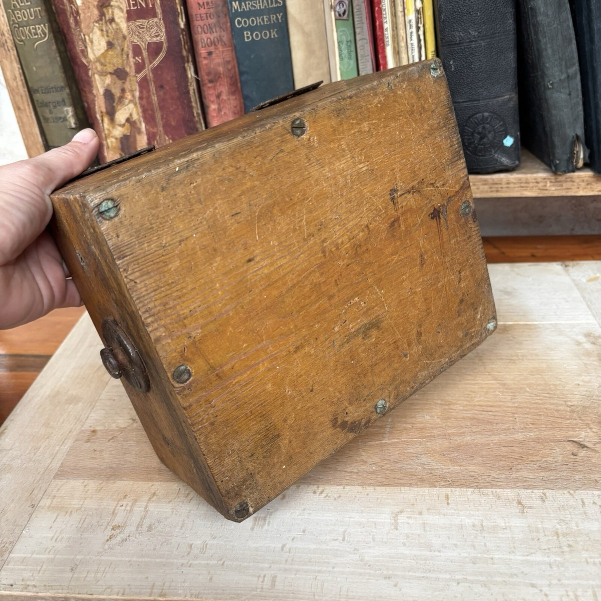 Vintage Wooden Storage Box - Military 1944 - Farmhouse - Cottage  Green or Brown