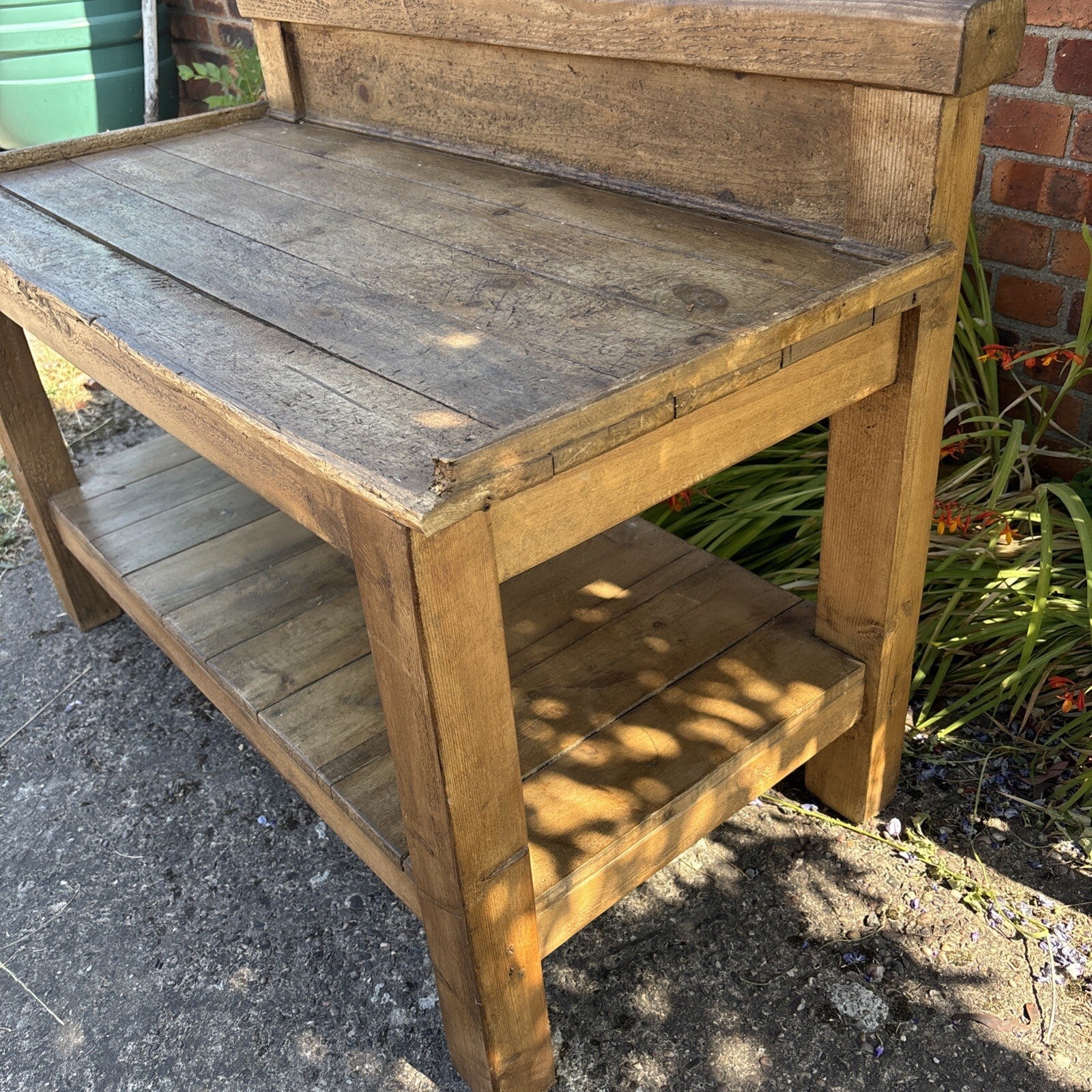 Vintage Rustic Potting Table / Prep Table - Farmhouse Cottage