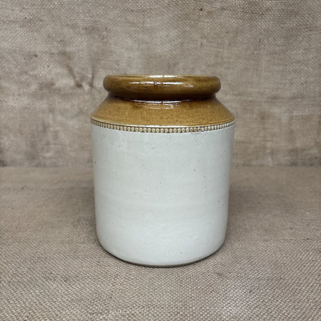 Vintage Stoneware Jar / Utensil Holder / Pickling Jar Farmhouse Kitchen