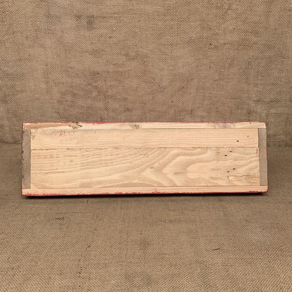 Rustic Pine Shelf - Painted Red - Free Standing Or Wall hanging