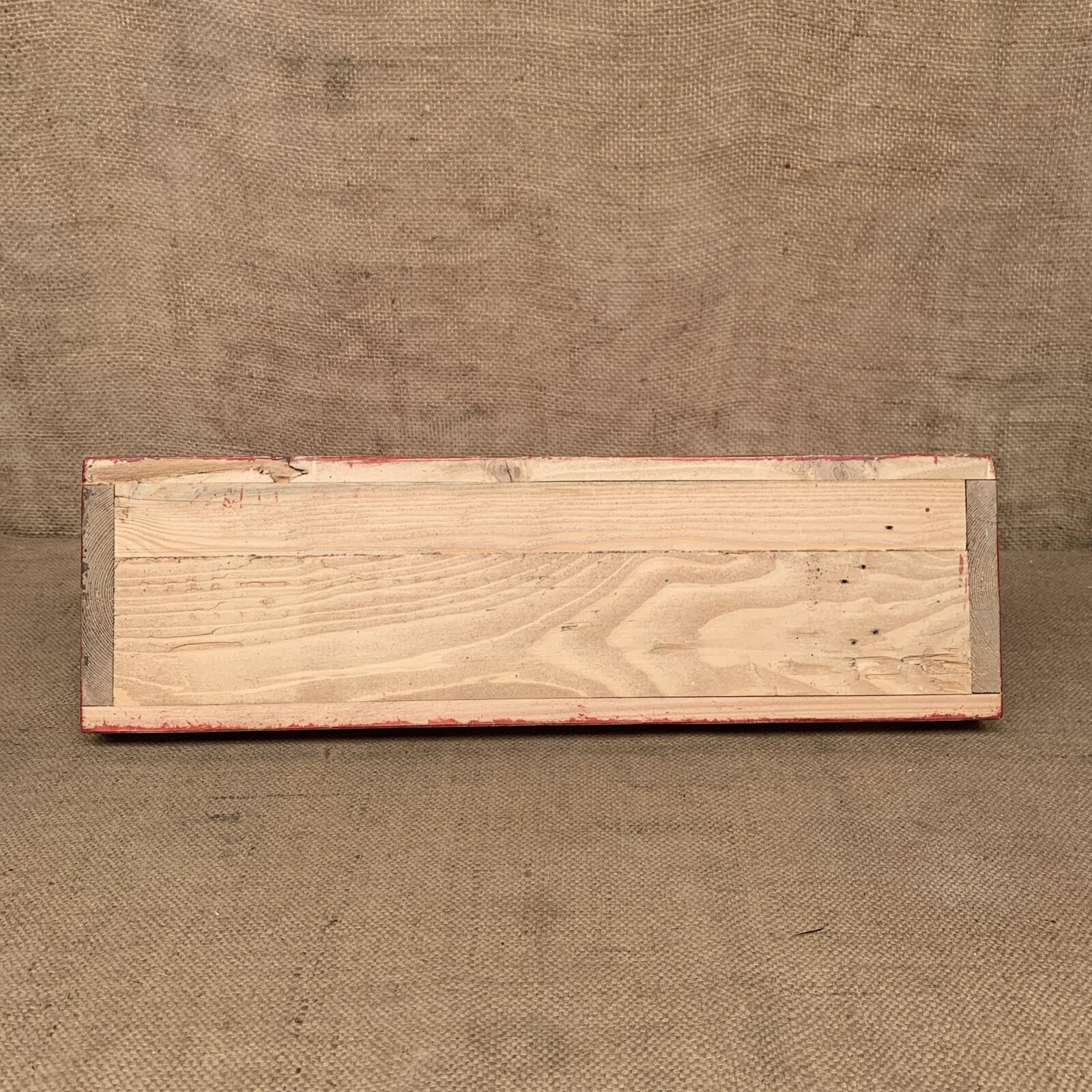 Rustic Pine Shelf - Painted Red - Free Standing Or Wall hanging
