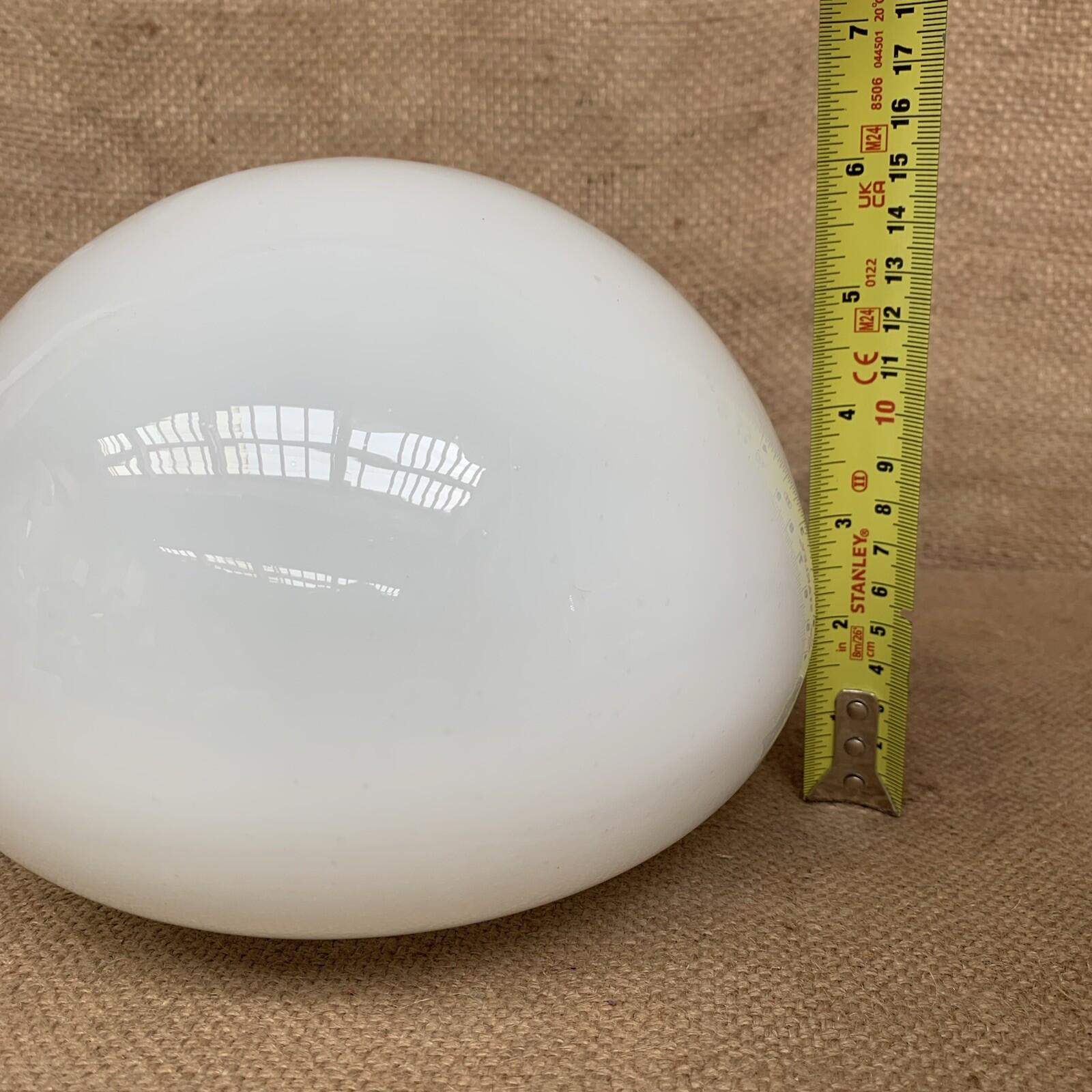 Milk Glass Light Shade Round Dome - Mid Century