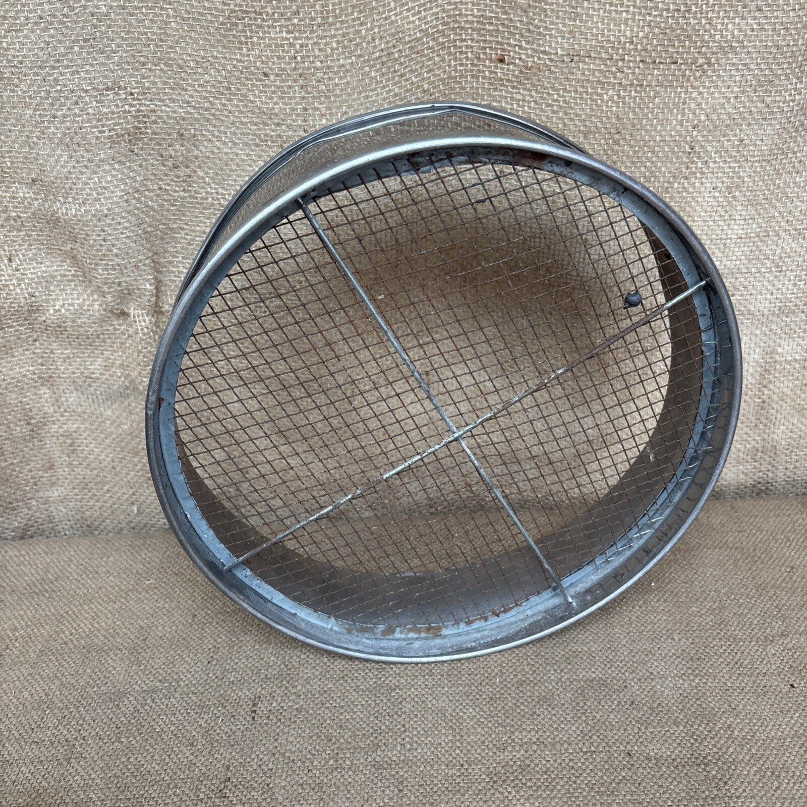 Vintage Metal Garden Sieve / Riddle