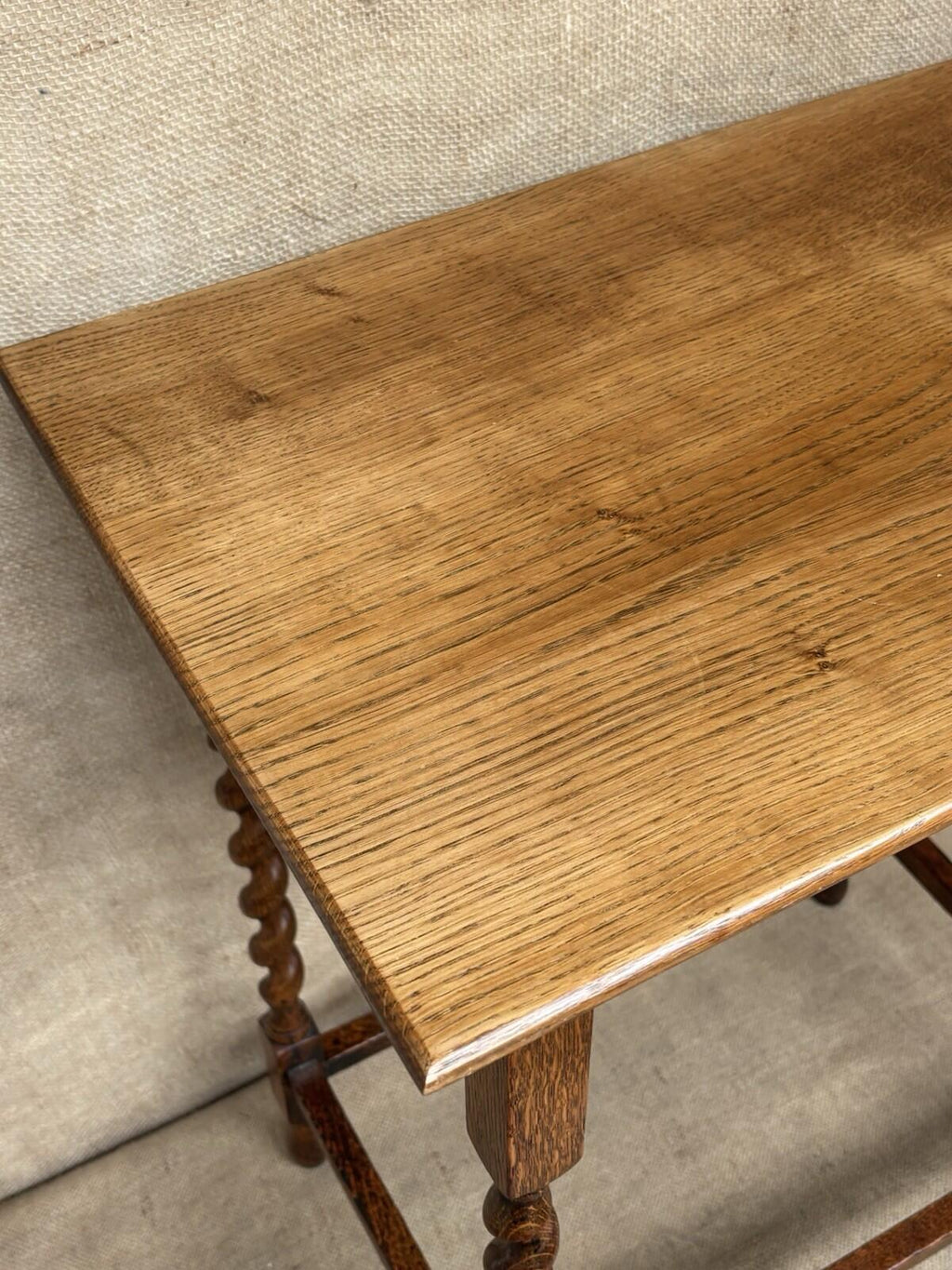 Antique Barley Twist Side Table - Cottage - Farmhouse