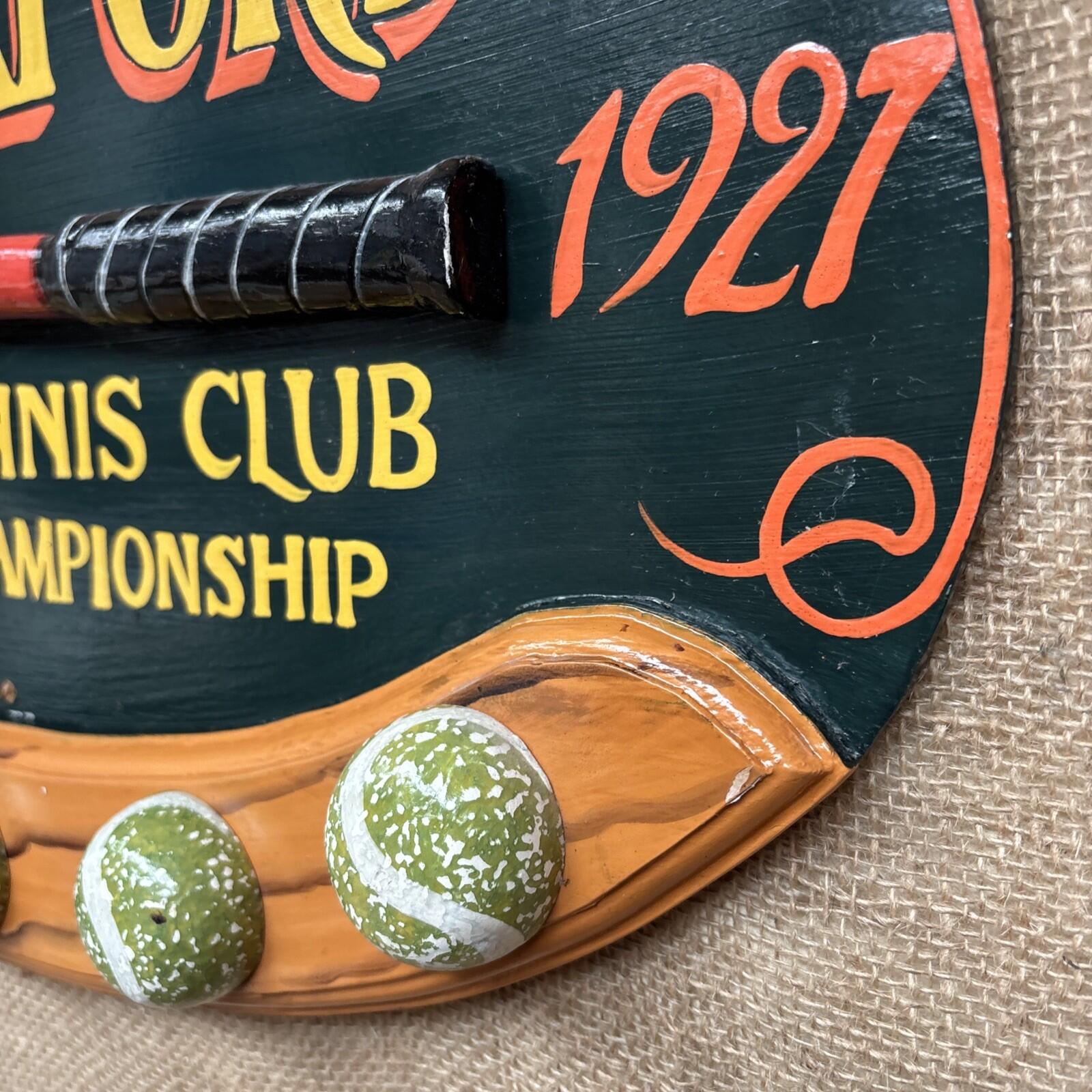 Tennis Hand Painted Sign - 3D - Oxford - 1927 - Wimbledon