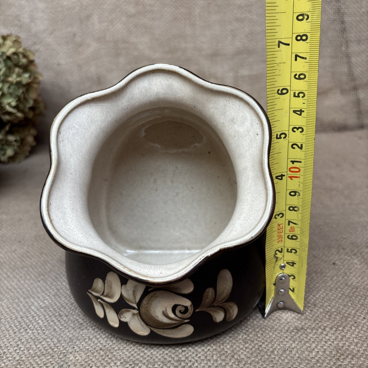 Denby Bakewell England Stoneware Salt Pig Storage Jar - Cottage - Farmhouse