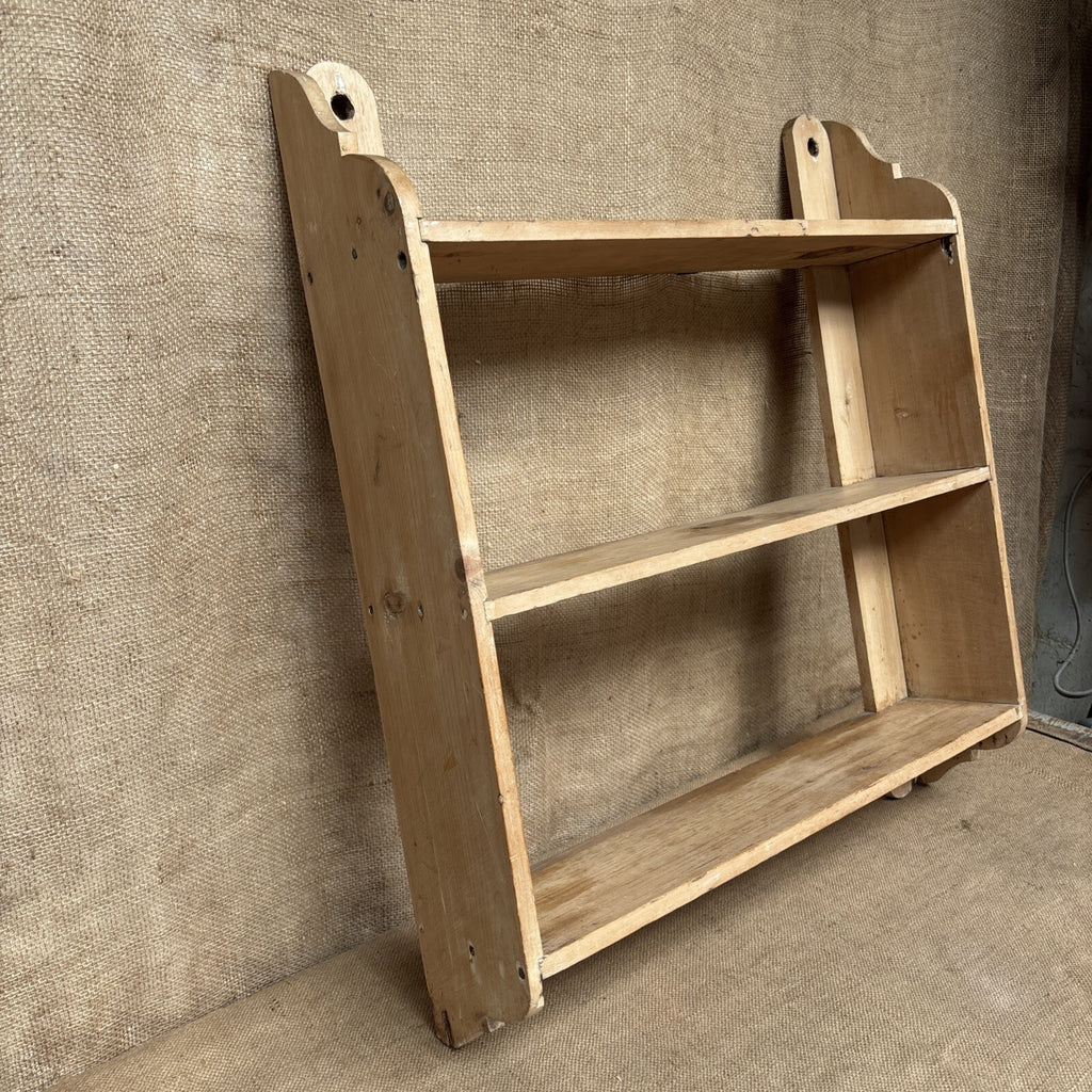 Pine Wall Hanging Shelves 3 Tier Farmhouse - Cottage - Antique- Vintage