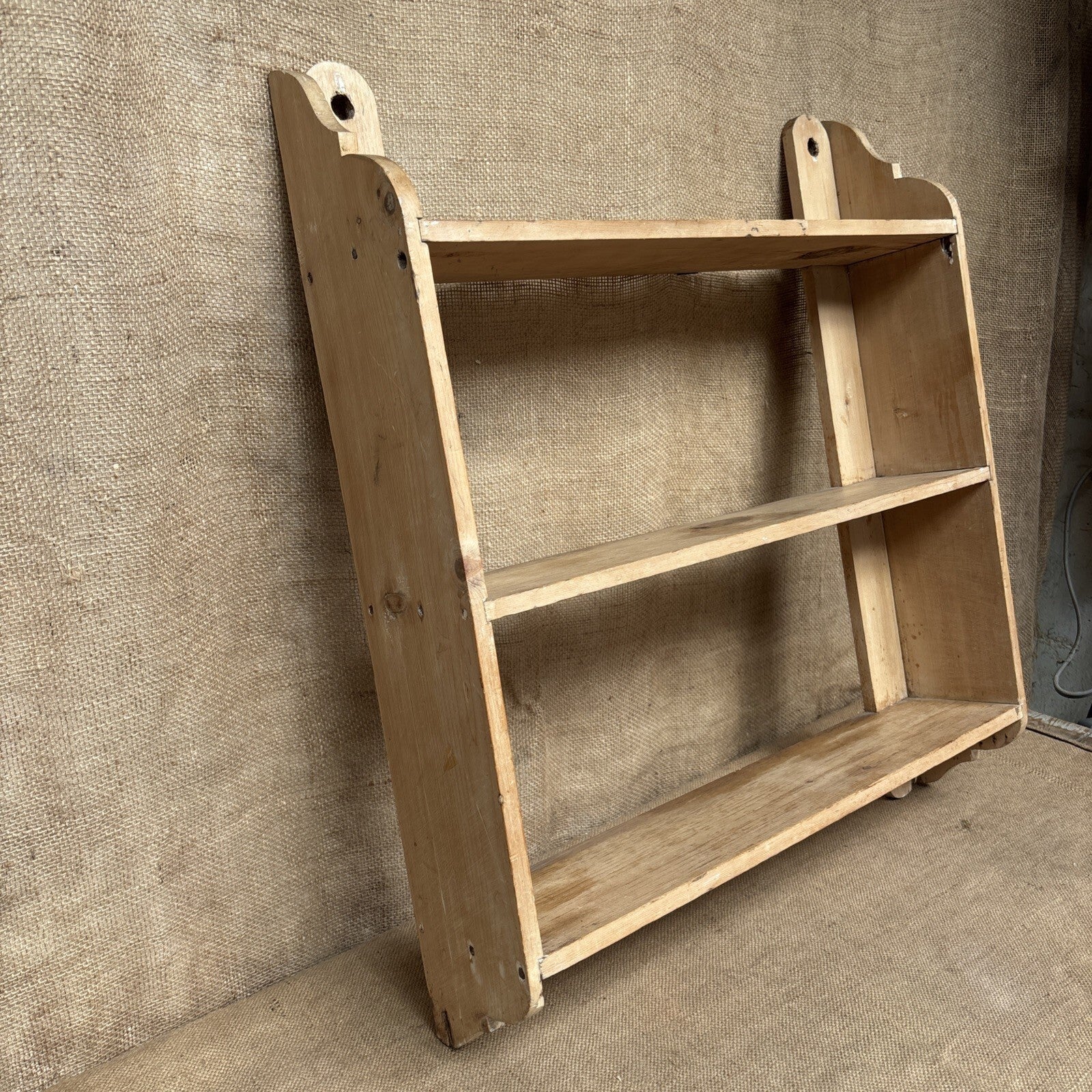 Pine Wall Hanging Shelves 3 Tier Farmhouse - Cottage - Antique- Vintage
